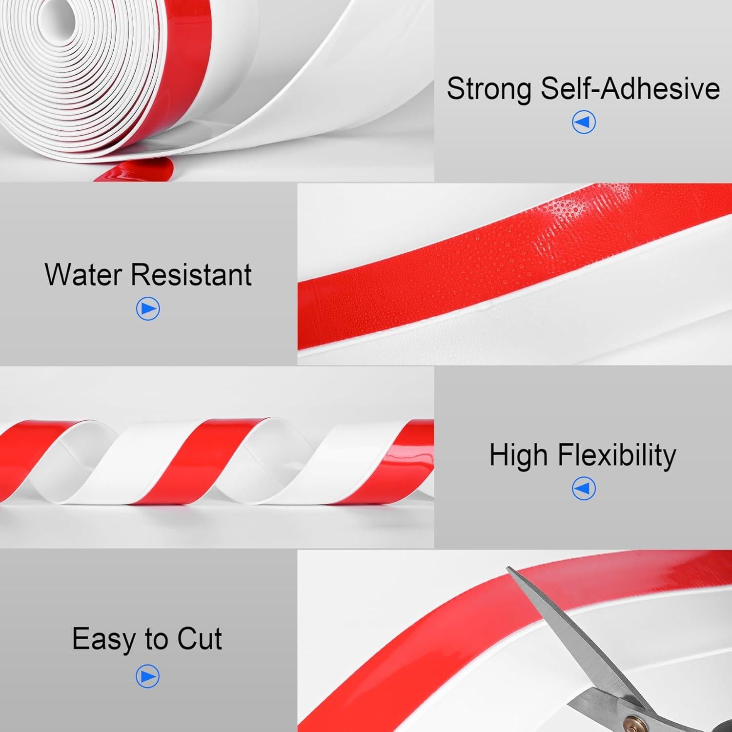 Tira de Sellado de Silicona ToLanbbt 5 cm x 6 m Blanca