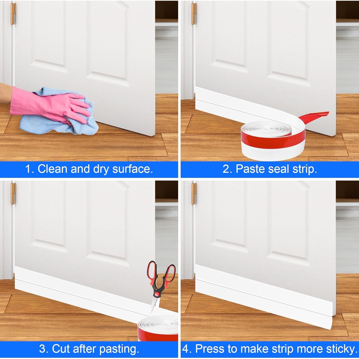 Tira de Sellado de Silicona ToLanbbt 5 cm x 6 m Blanca