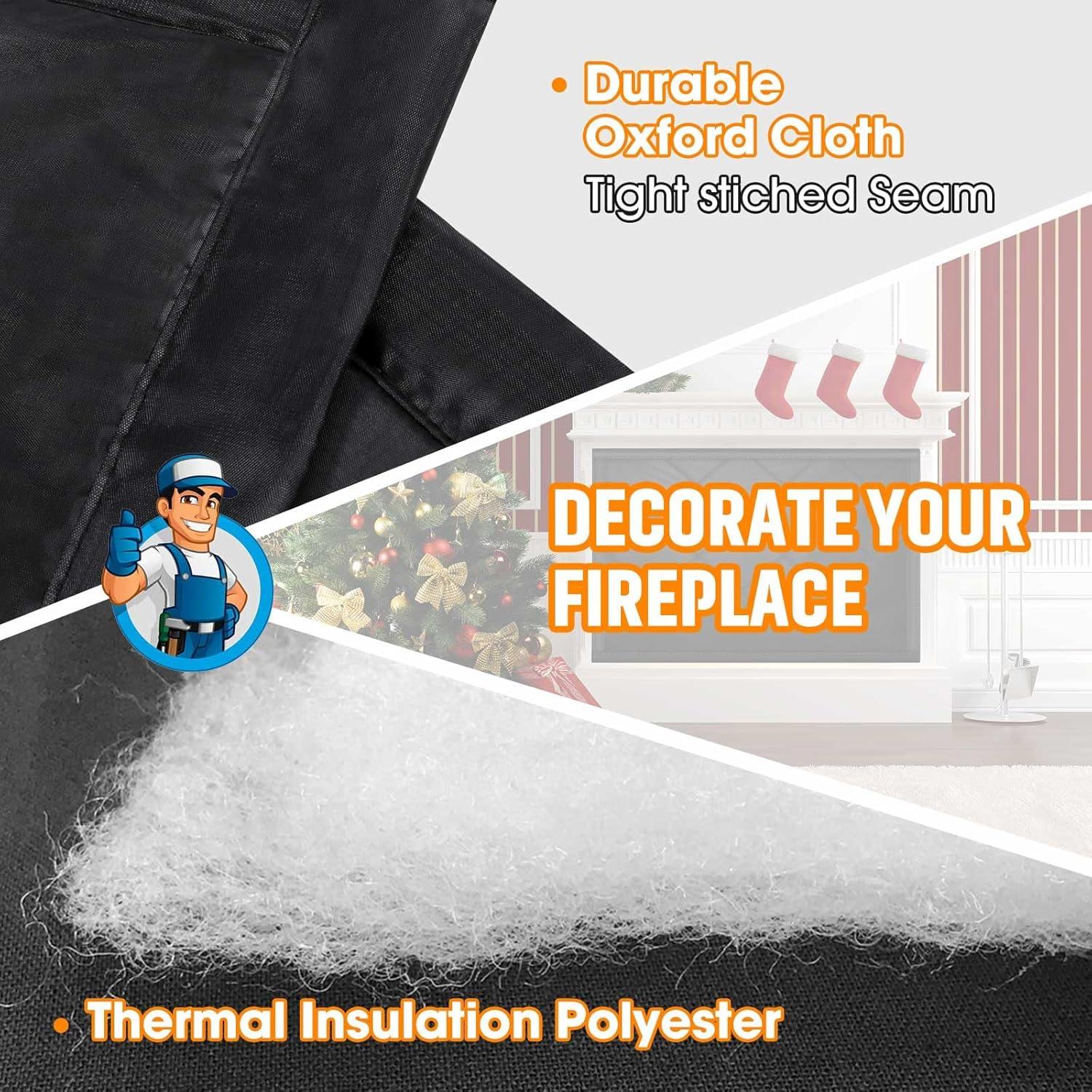 Cubierta de Chimenea CADARA 42x91 cm Aislamiento Negra