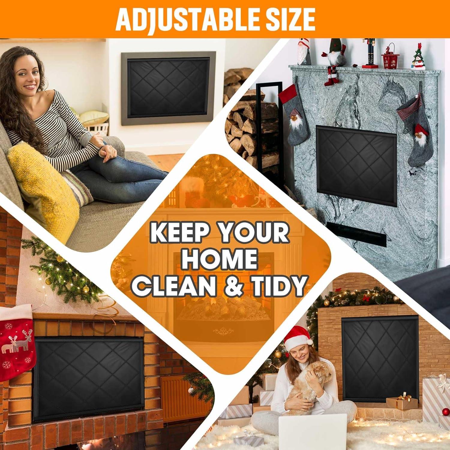 Cubierta de Chimenea CADARA 42x91 cm Aislamiento Negra