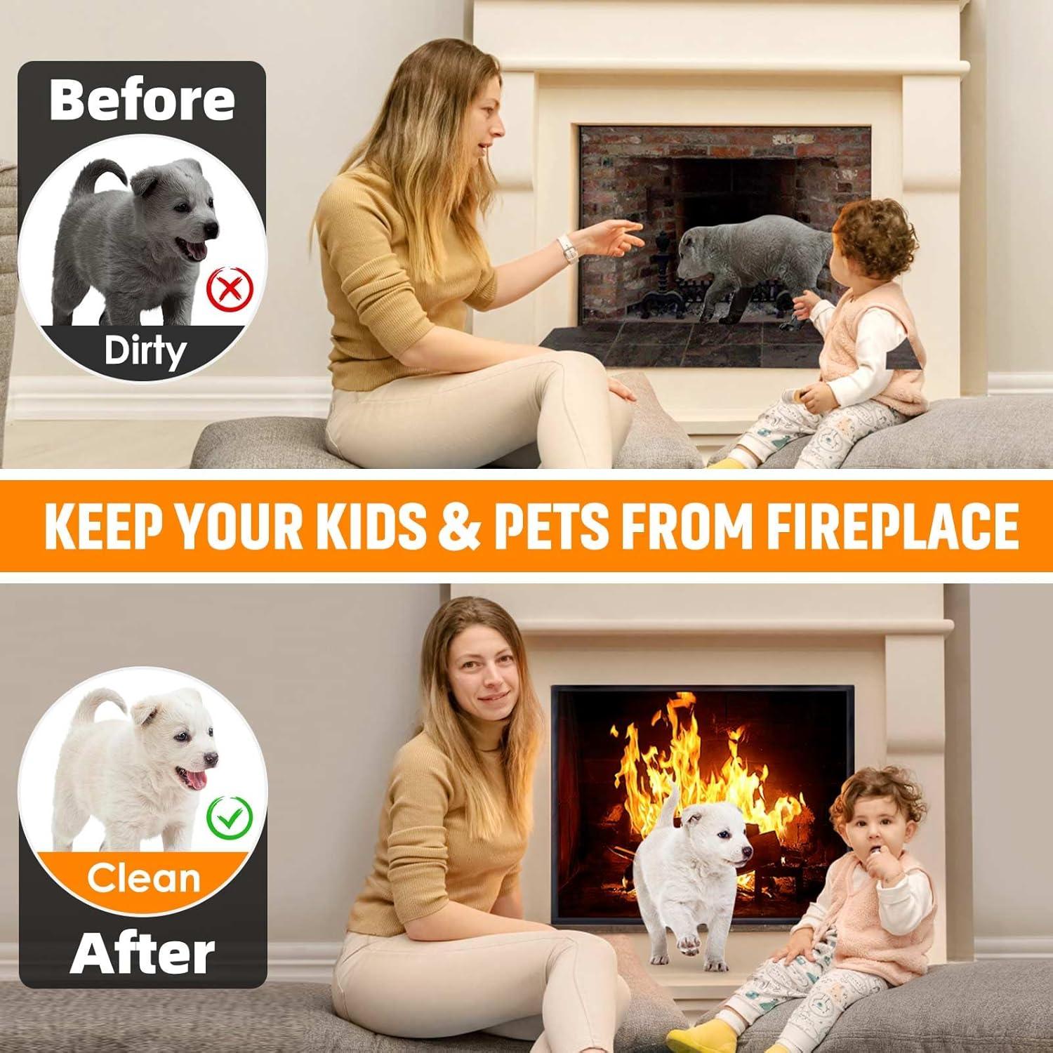 Cubierta Magnética para Chimenea CADARA 83.82x73.66 cm Ahorra Energía