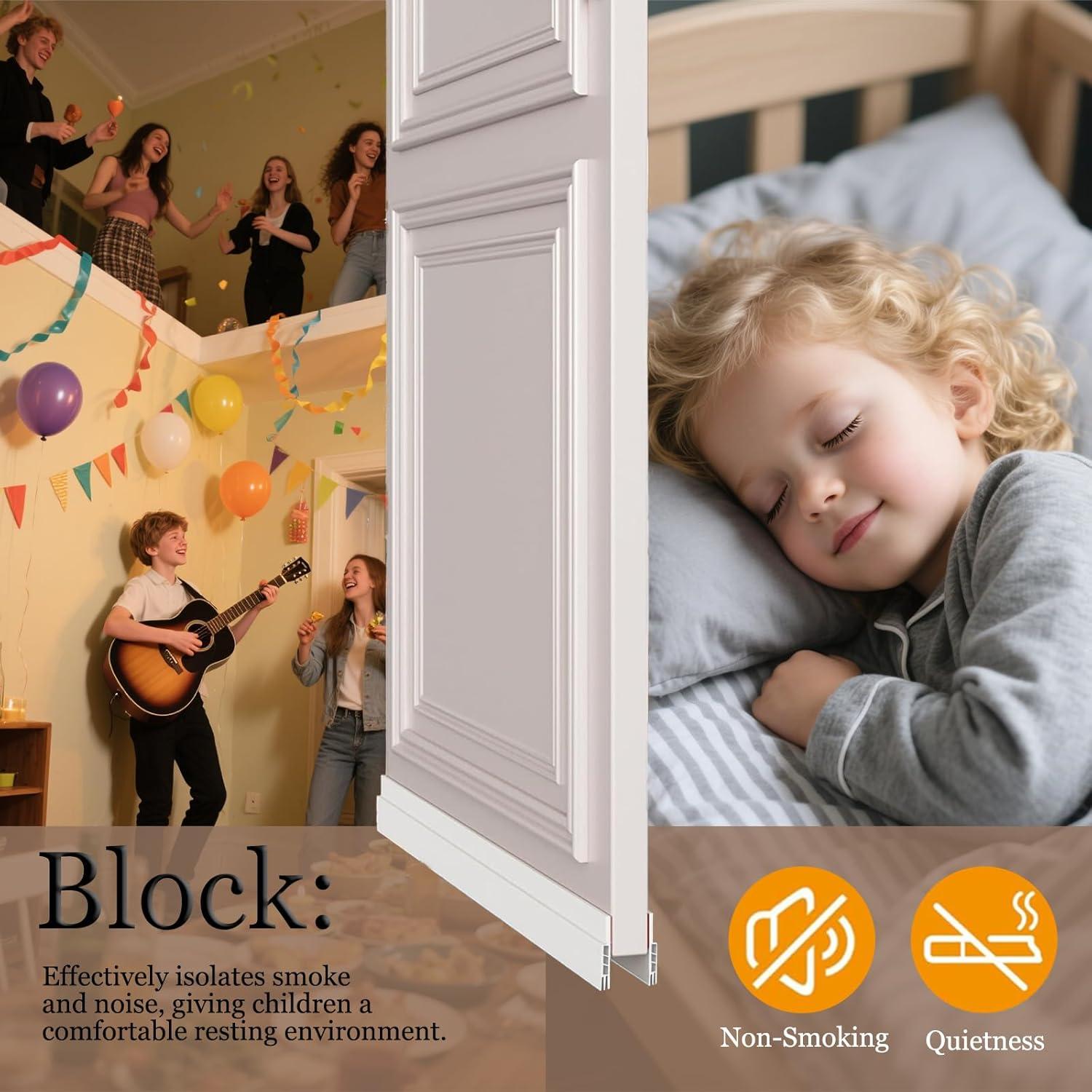 Tapón de Corrientes de Aire para Puerta WYCWYQDR 198cm Blanco