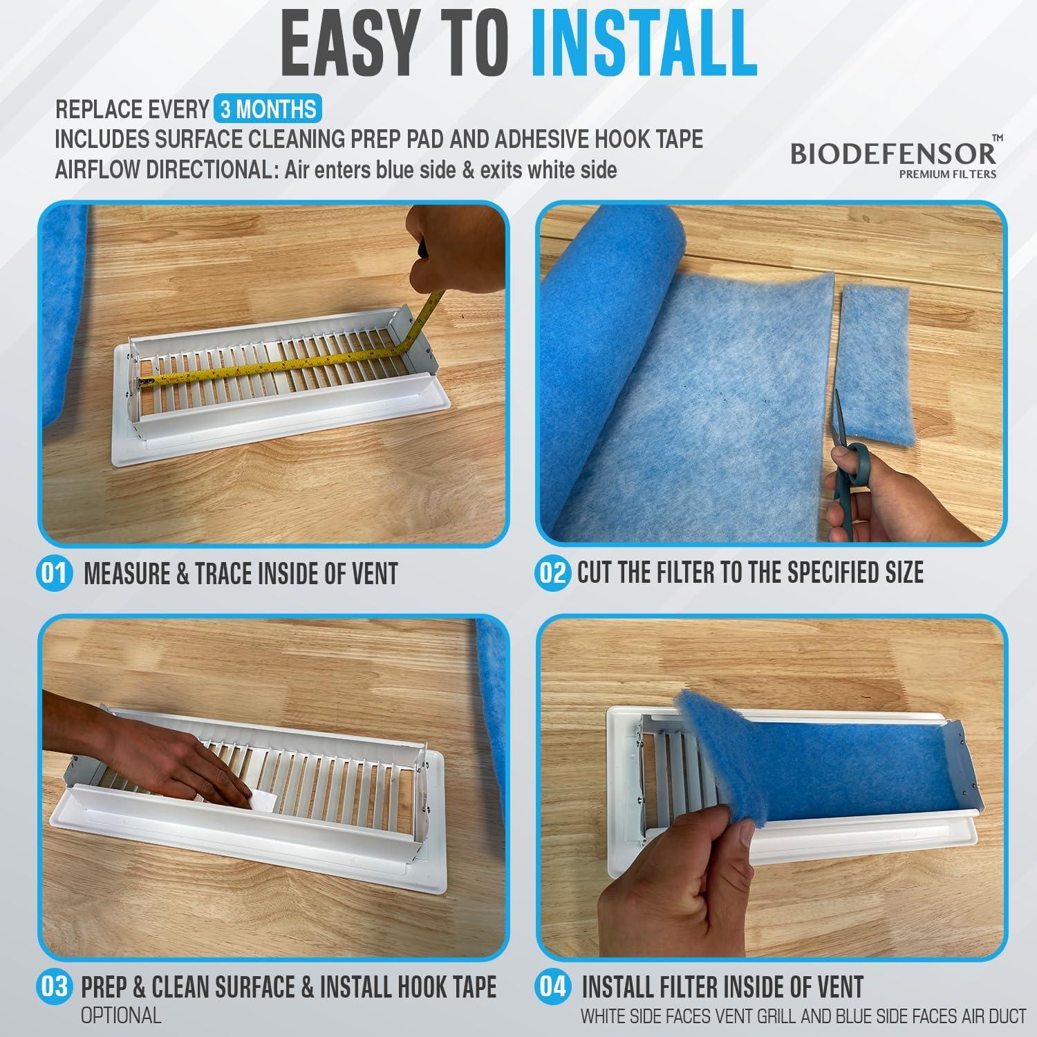 Filtro de Ventilación Biodefensor 90x20" MERV 6 Hecho en EE. UU.