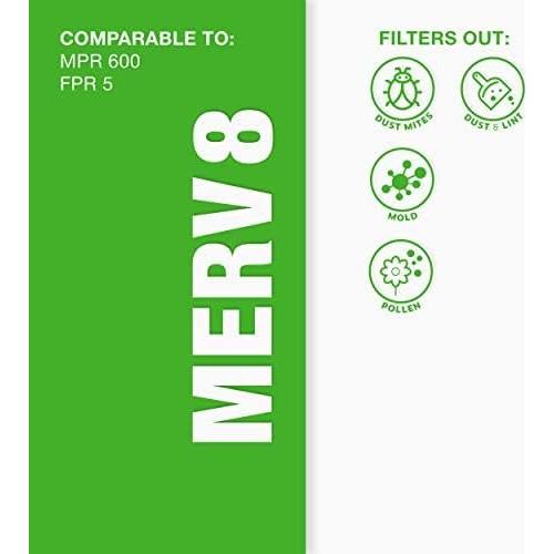 Filtros de Aire Plisados Aerostar 16x25x1 MERV 8 - Paquete de 6