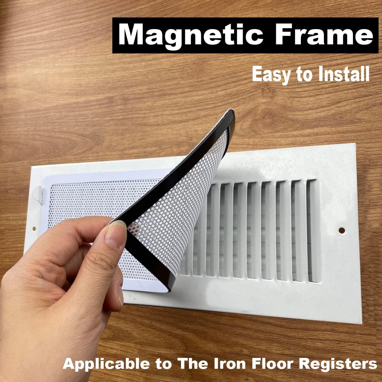 Cubierta Magnética para Registro de Piso Blanco 10x25 cm - 4 Piezas