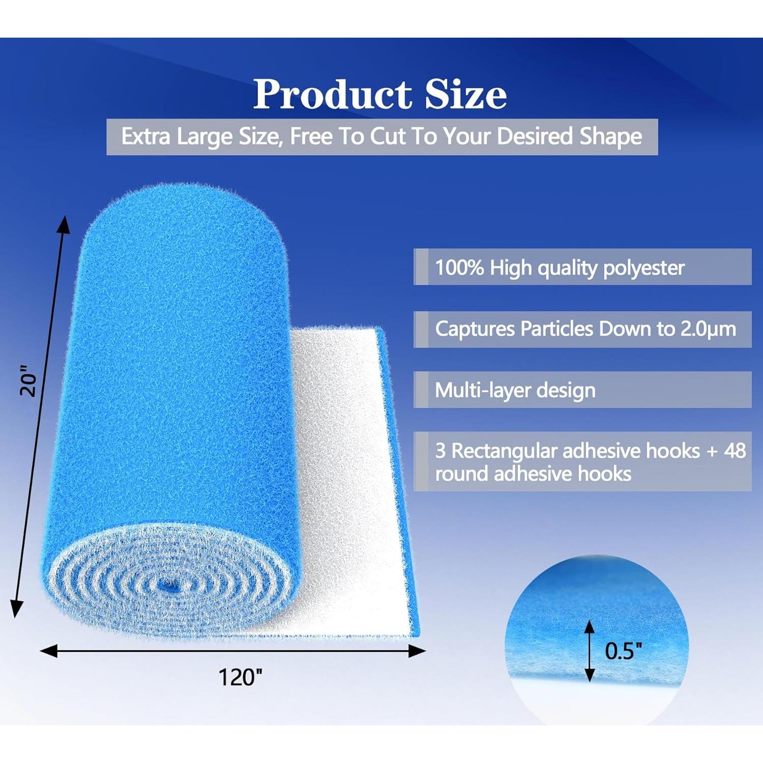 Filtro de Aire Cortado a Medida WAWINY 20x120" MERV 8