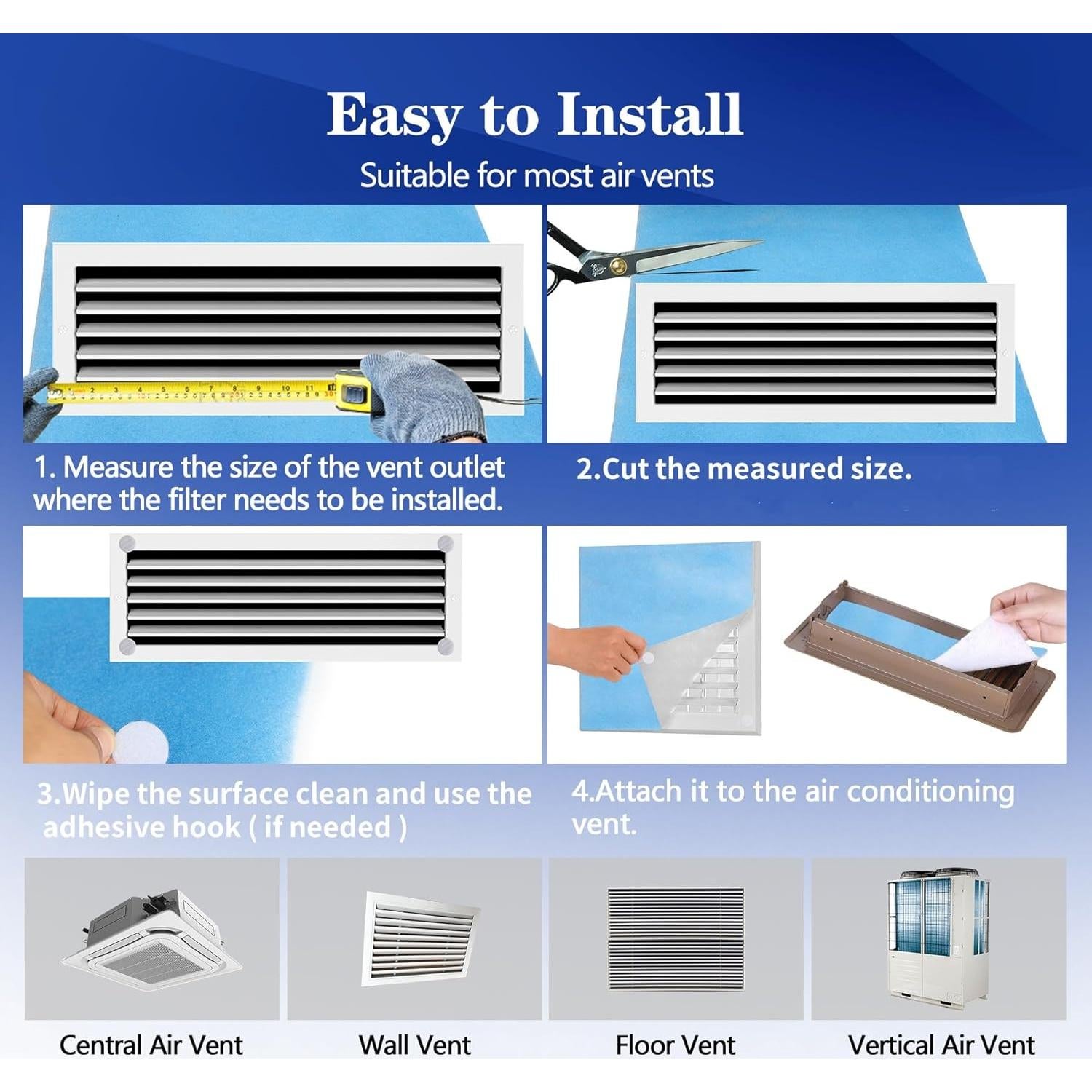 Filtro de Aire Cortado a Medida WAWINY 20x120" MERV 8