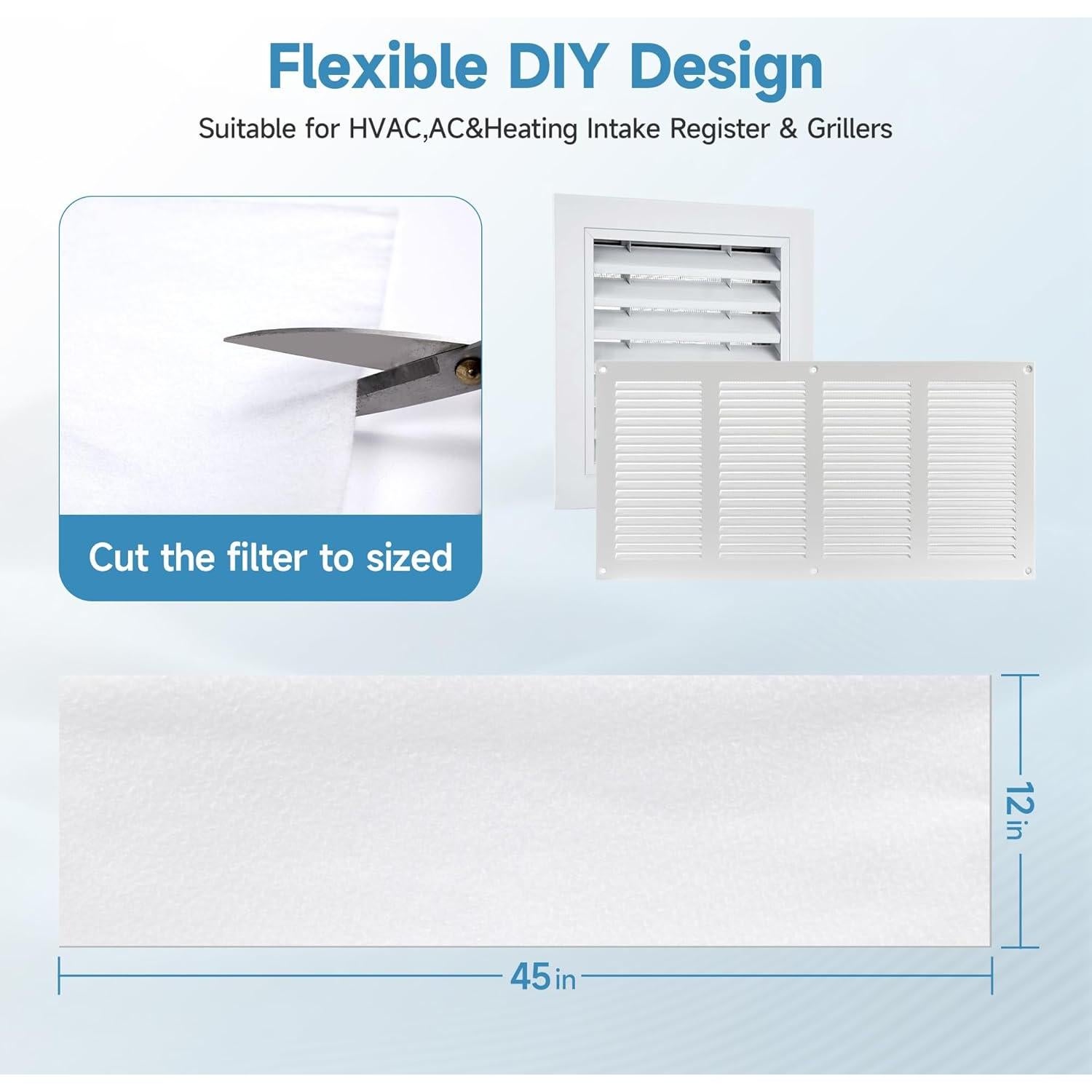 Filtro de Ventilación XBWW 4 Paquetes 30.48x114.3 cm