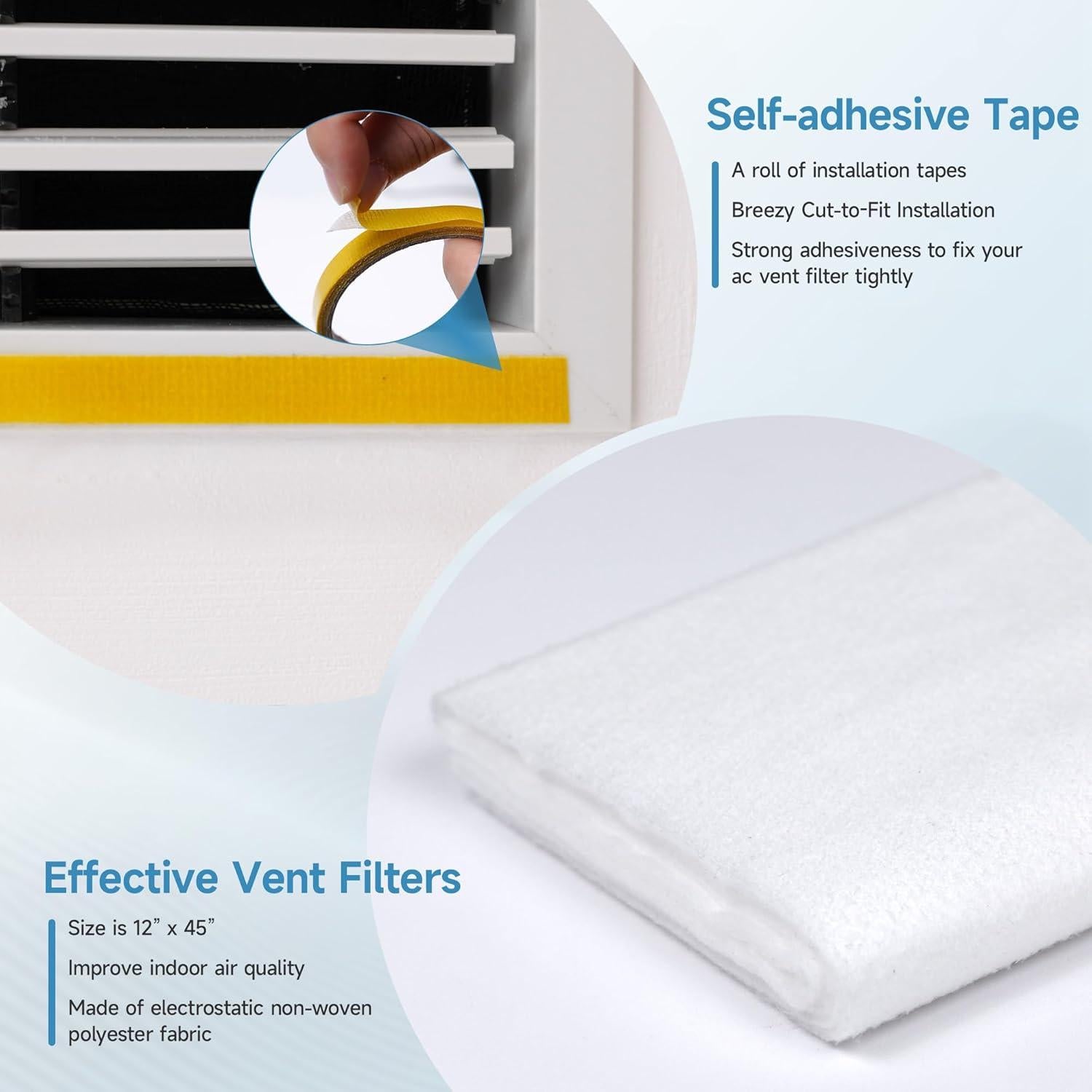 Filtro de Ventilación XBWW 4 Paquetes 30.48x114.3 cm