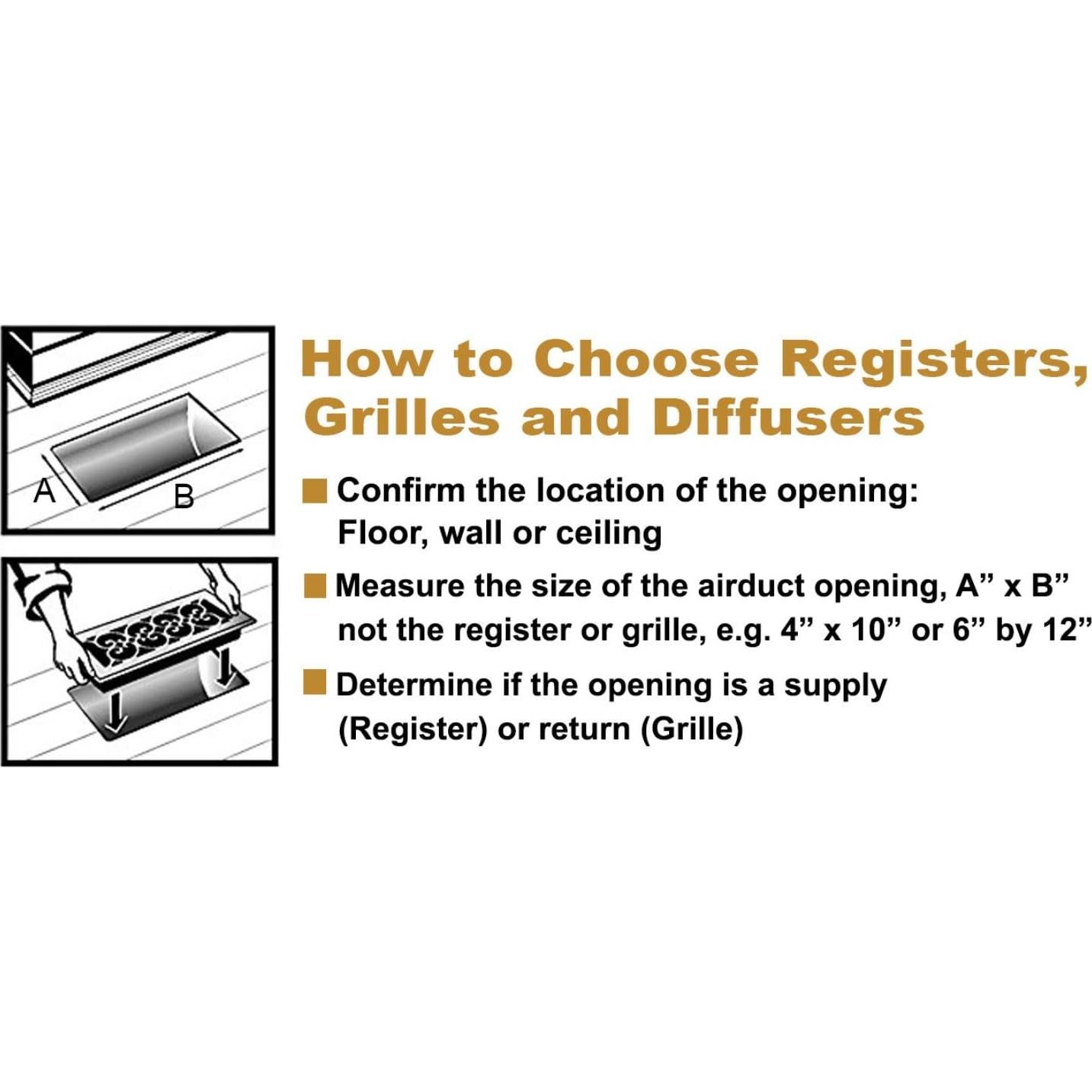 Filtro de Aire Decor Grates VFM4 1.22m Blanco para Registros