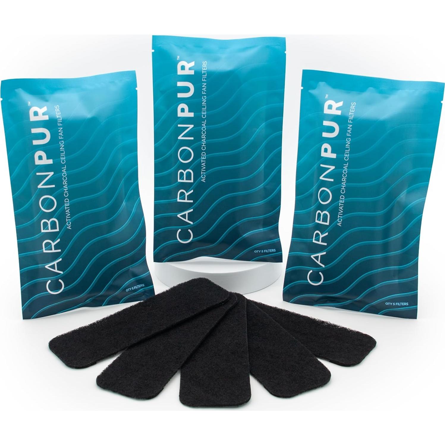Filtros de Ventilador de Techo CarbonPur - Paquete de 5, Eficiencia Alta