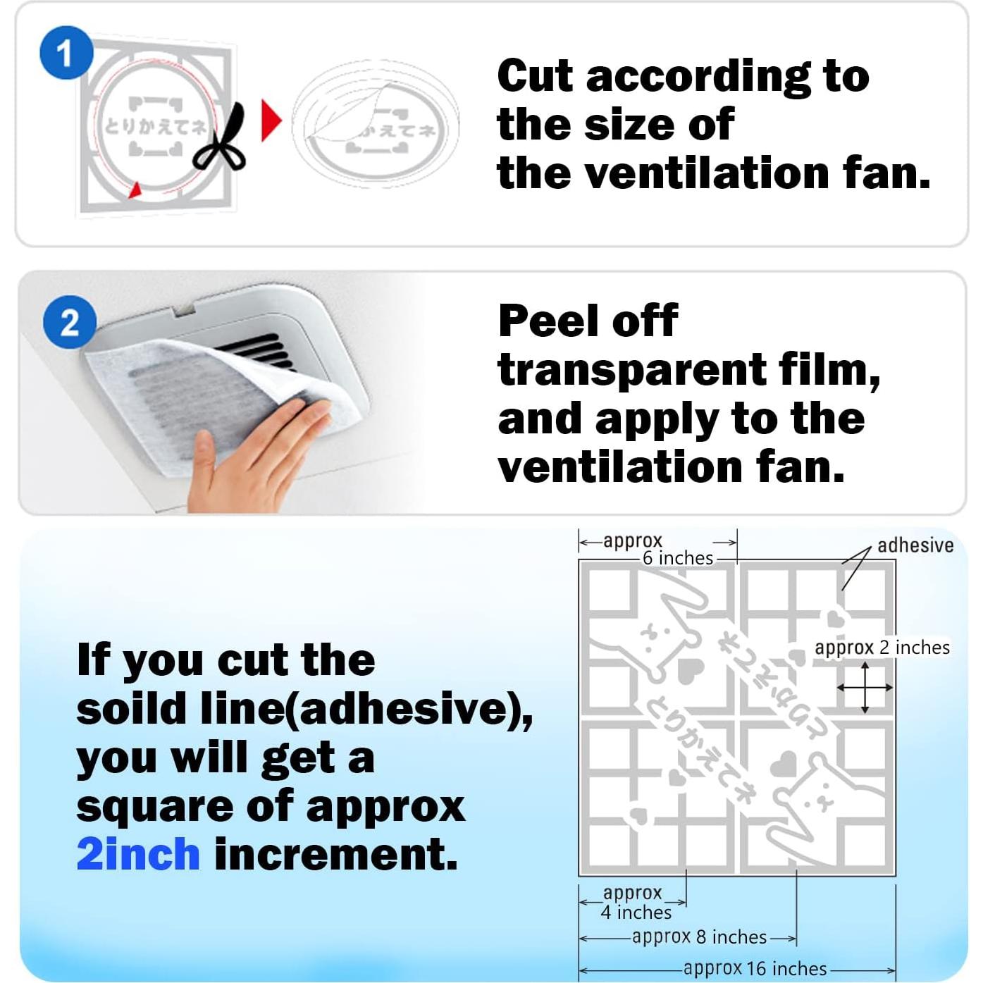 Filtro adhesivo para ventilador de ventilación FILTAN S5432 - 3 piezas