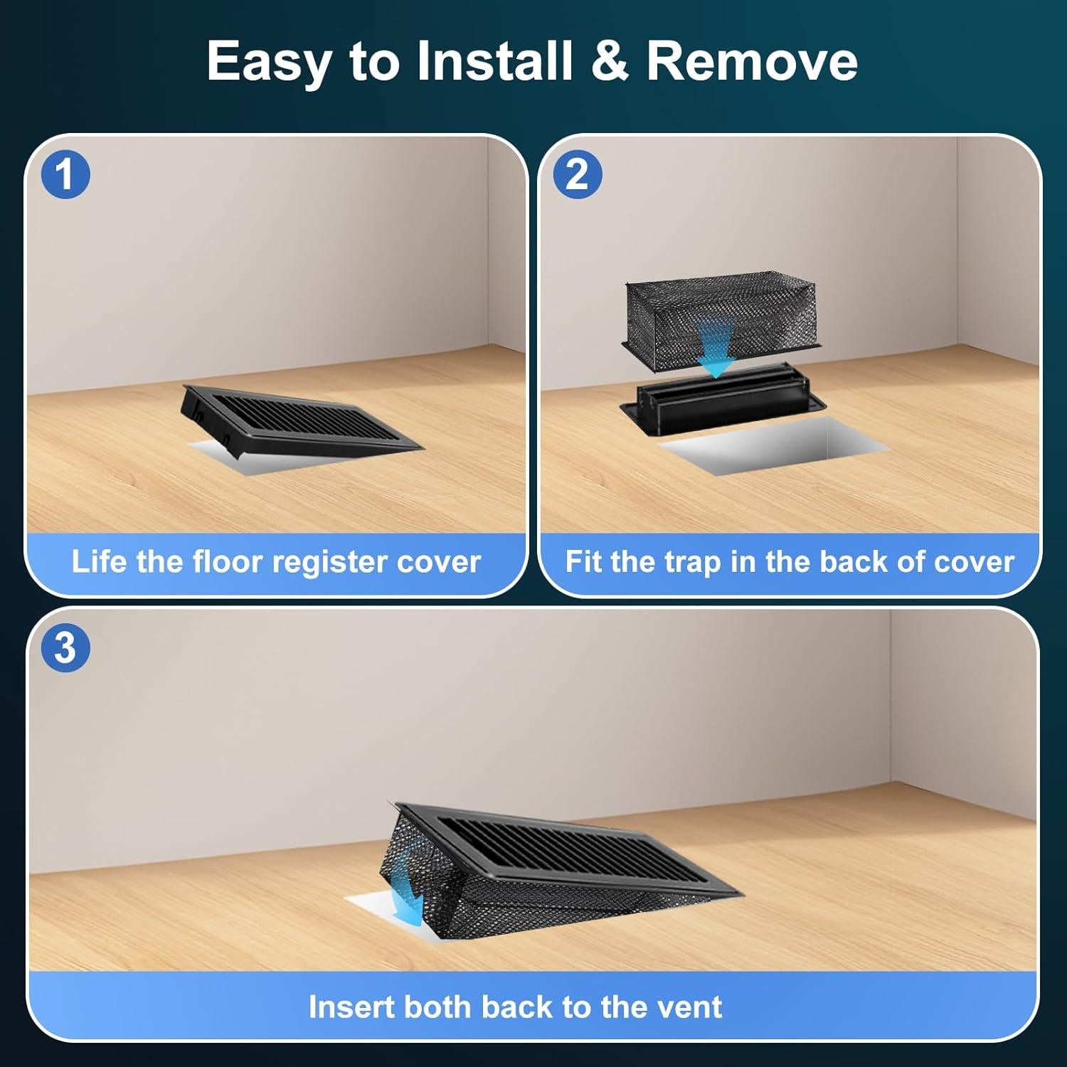 Cubierta de Registro de Piso Attramite 2 Pcs 10x25 cm Nylon