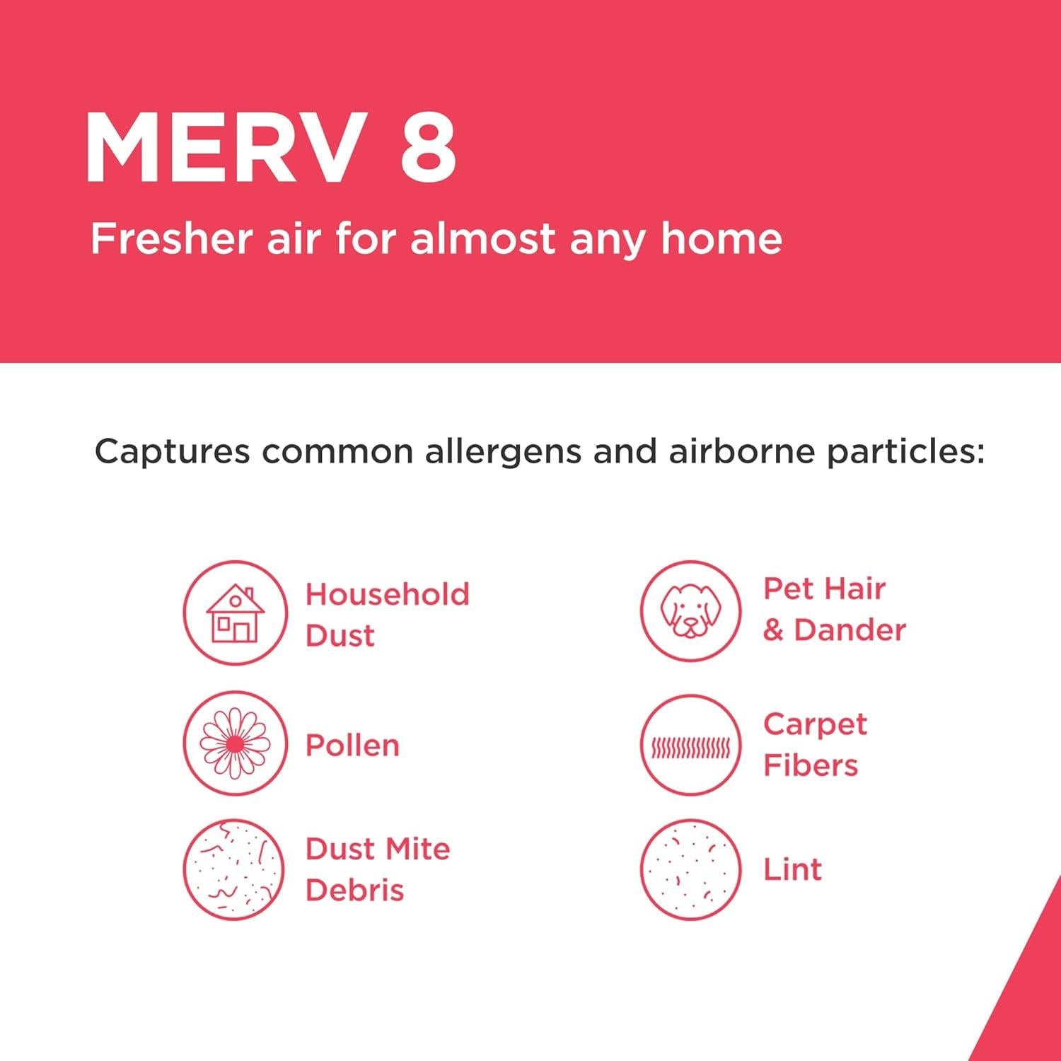 Filtro Electroestático Plisado Frigidaire 16x25x1 MERV 8 - Paquete de 6