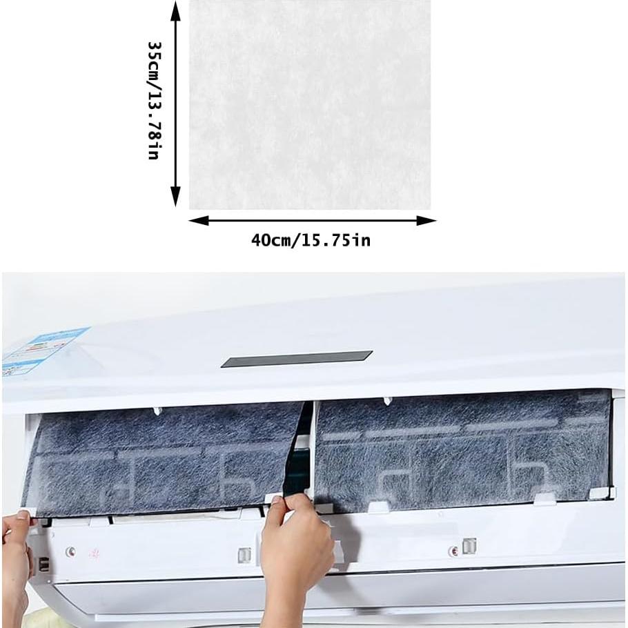 Paquete de 10 Filtros de Aire Acondicionado NentMent 40x35cm