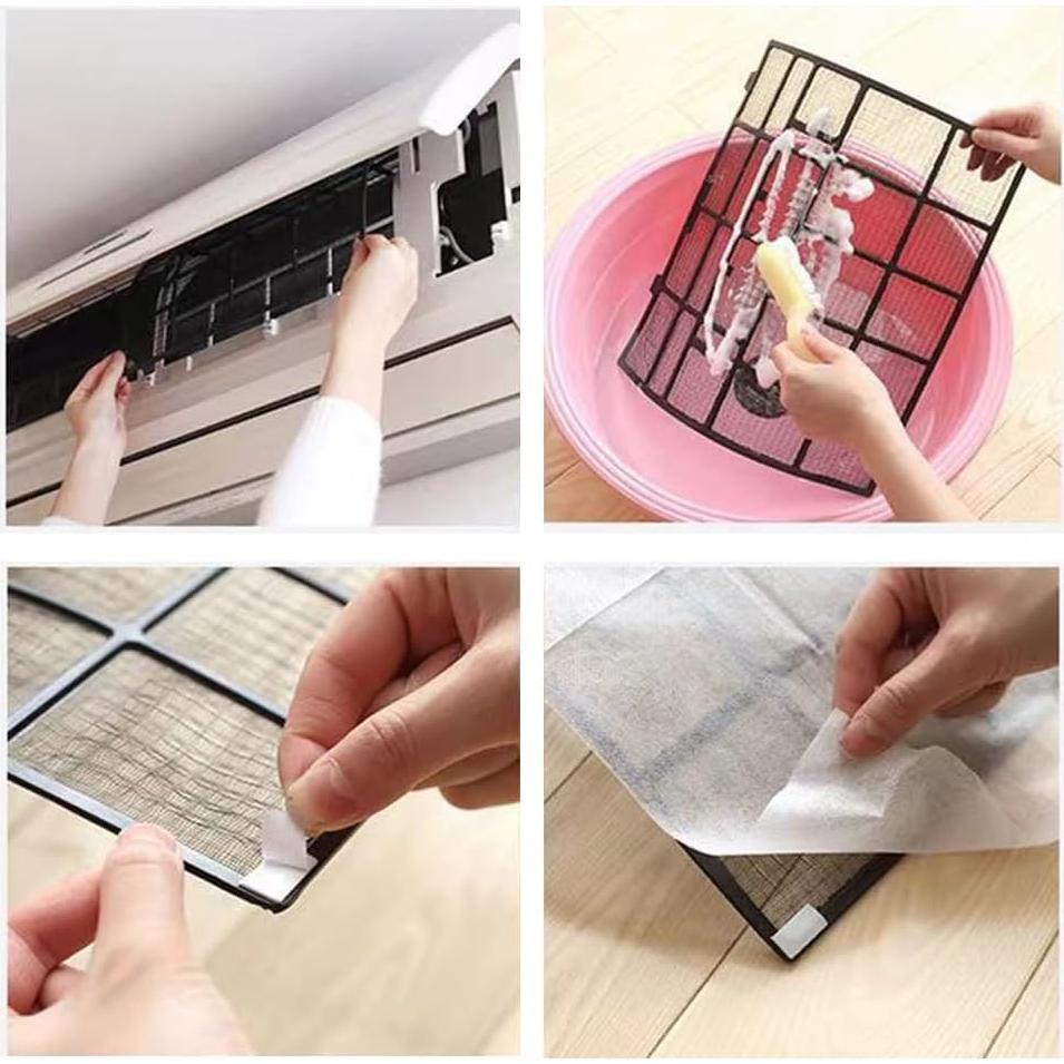 Paquete de 10 Filtros de Aire Acondicionado NentMent 40x35cm