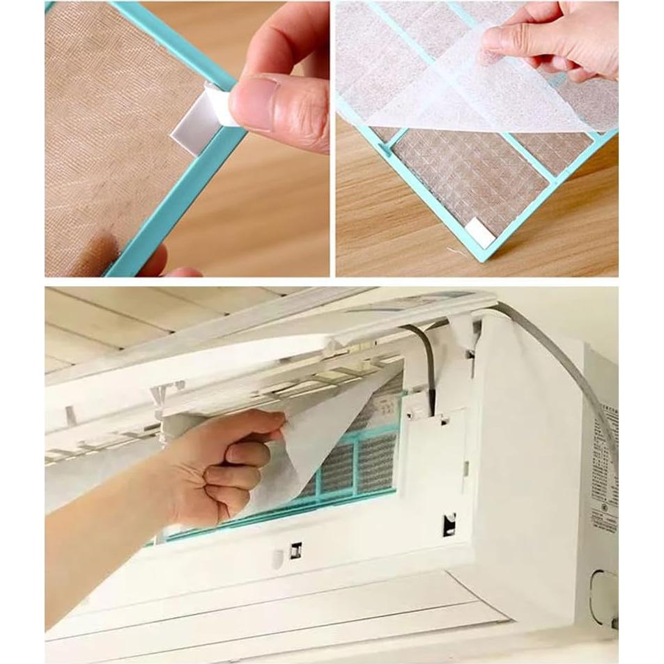 Paquete de 10 Filtros de Aire Acondicionado NentMent 40x35cm