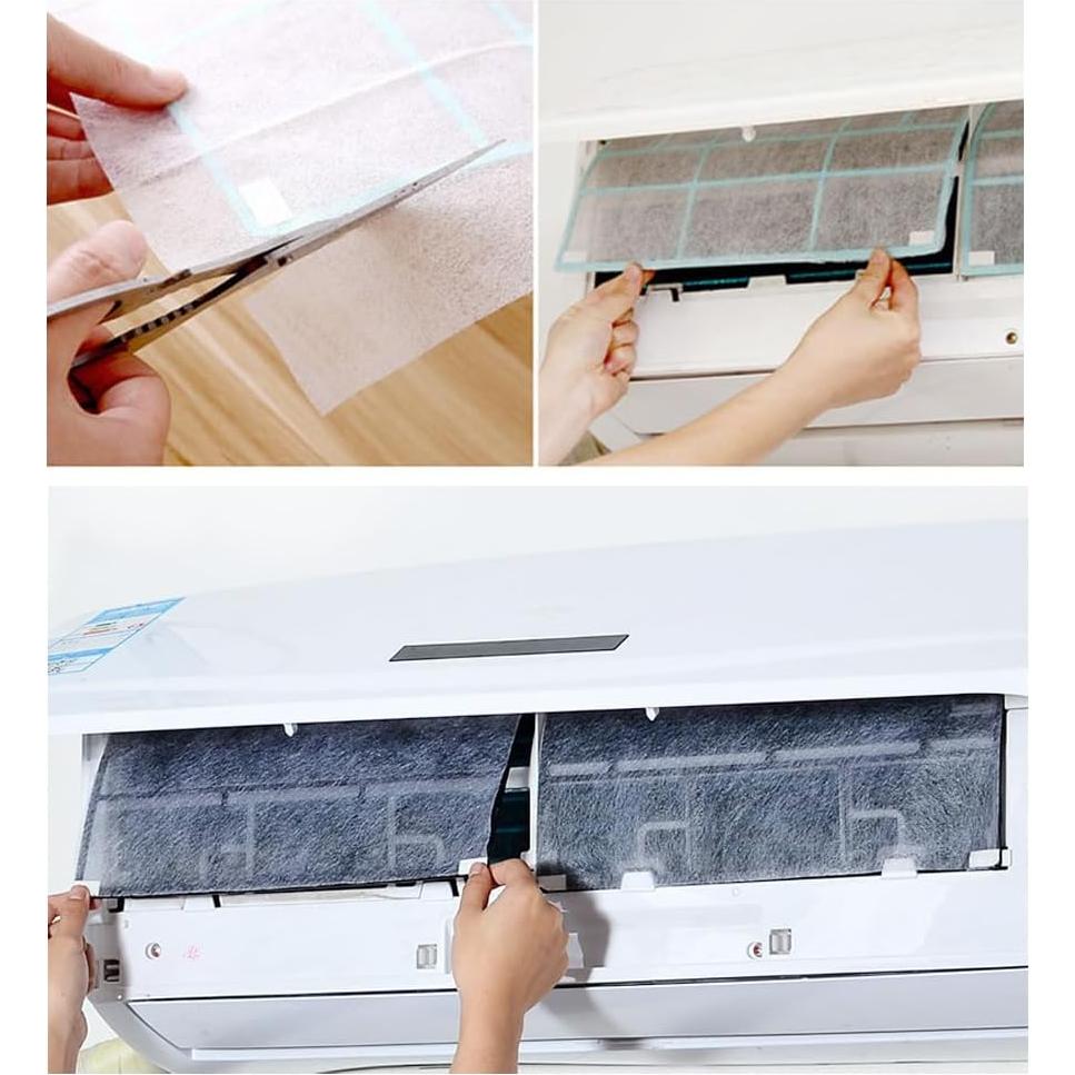 Paquete de 10 Filtros de Aire Acondicionado NentMent 40x35cm