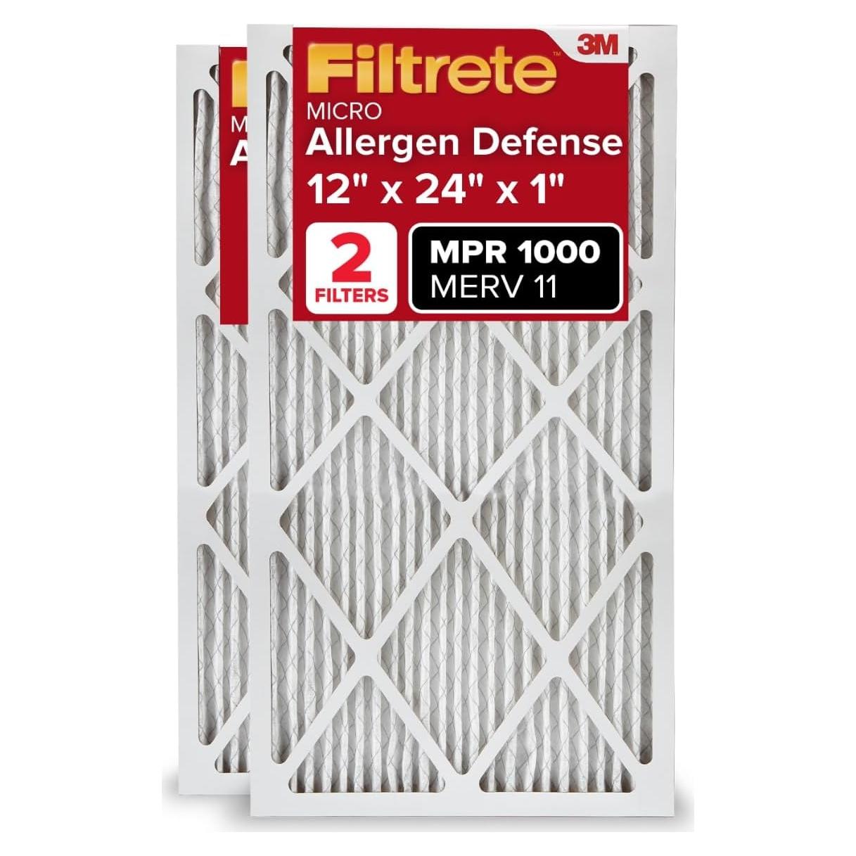 Filtro de Aire Filtrete 30.48x60.96 cm MPR 1000 Paquete de 2