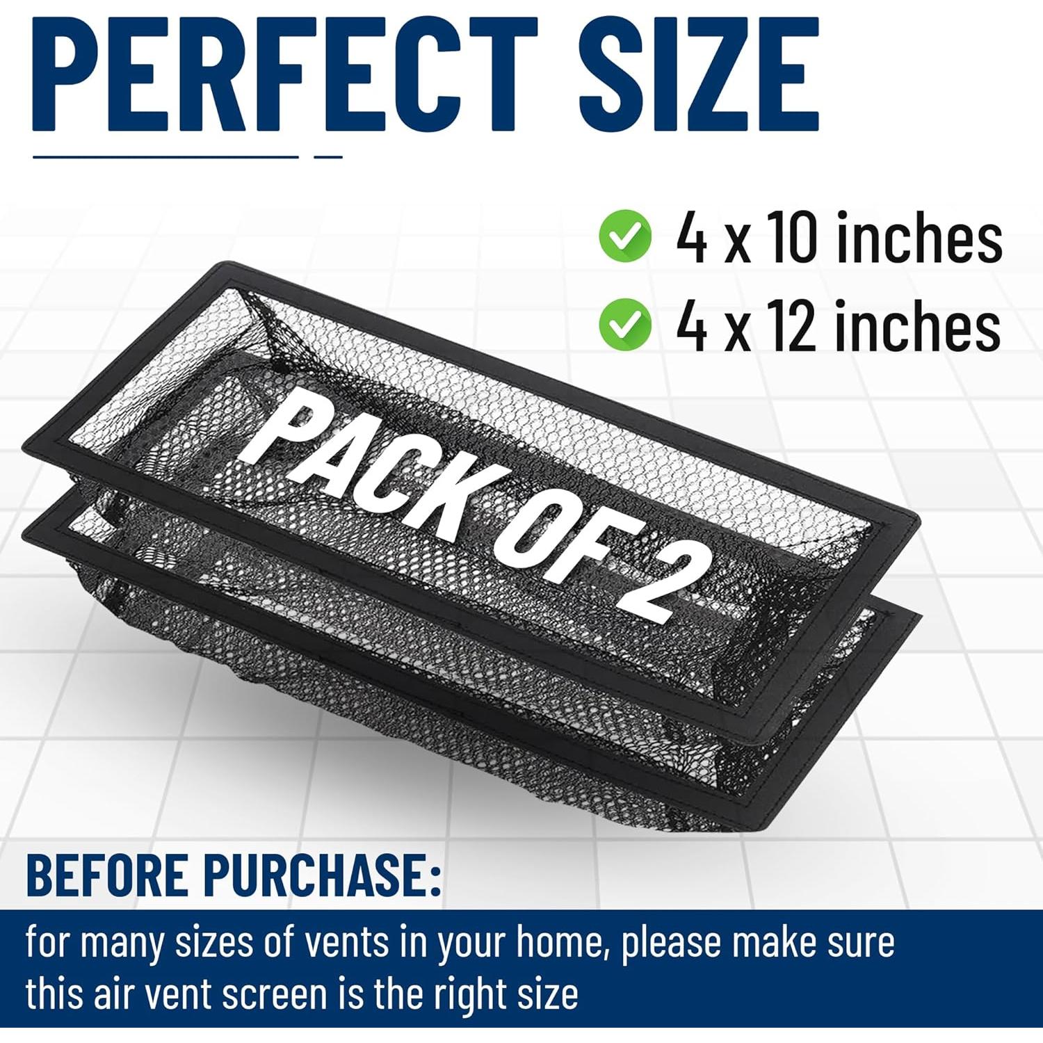 Paquete de 2 Filtros de Ventilación de Suelo KNCLUX 10x25 cm