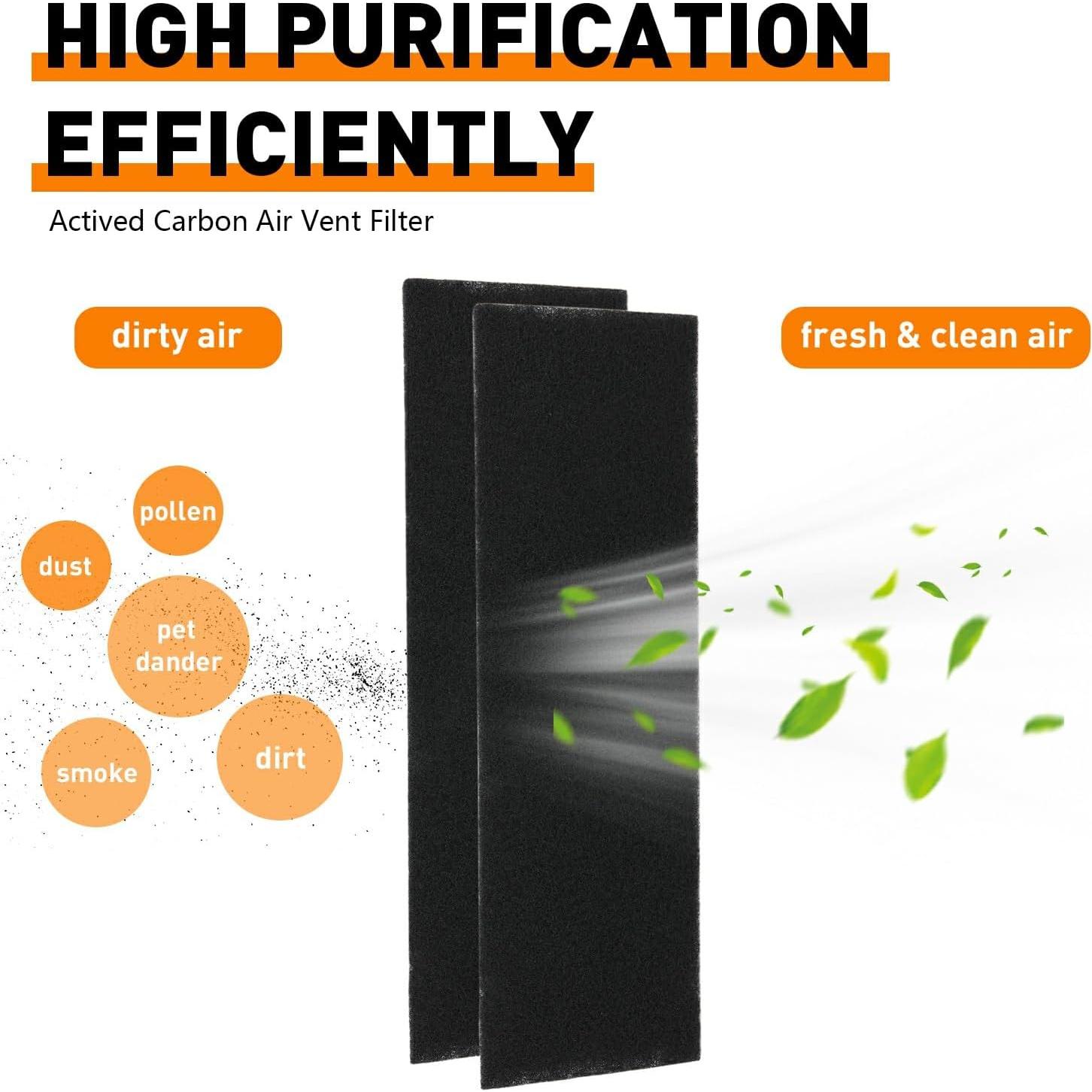 20 Filtros de Aire de Carbón Activado MODIGT 30x10cm