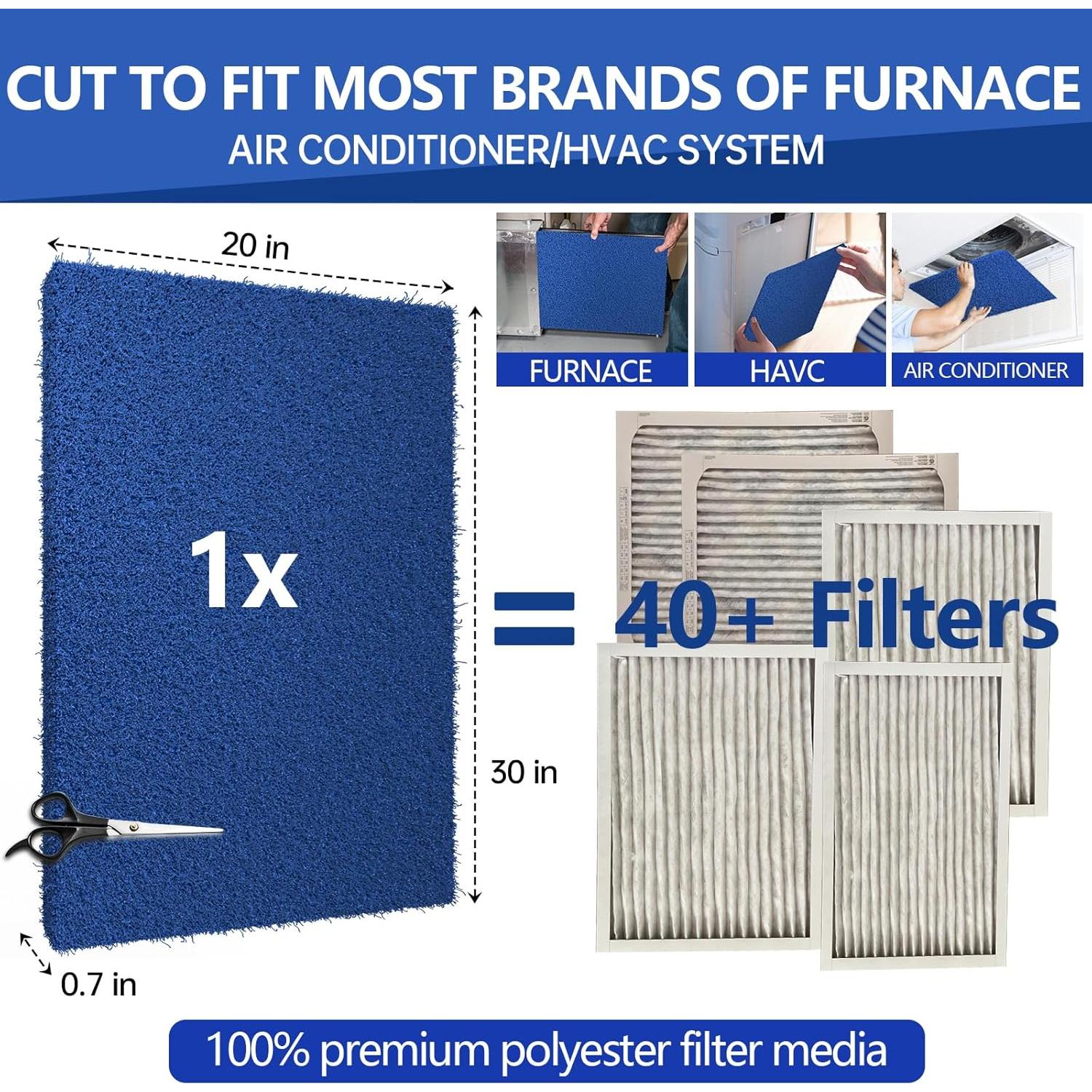 Filtro de Aire Reutilizable Ubeesize 20x30x1.78 cm MERV 6