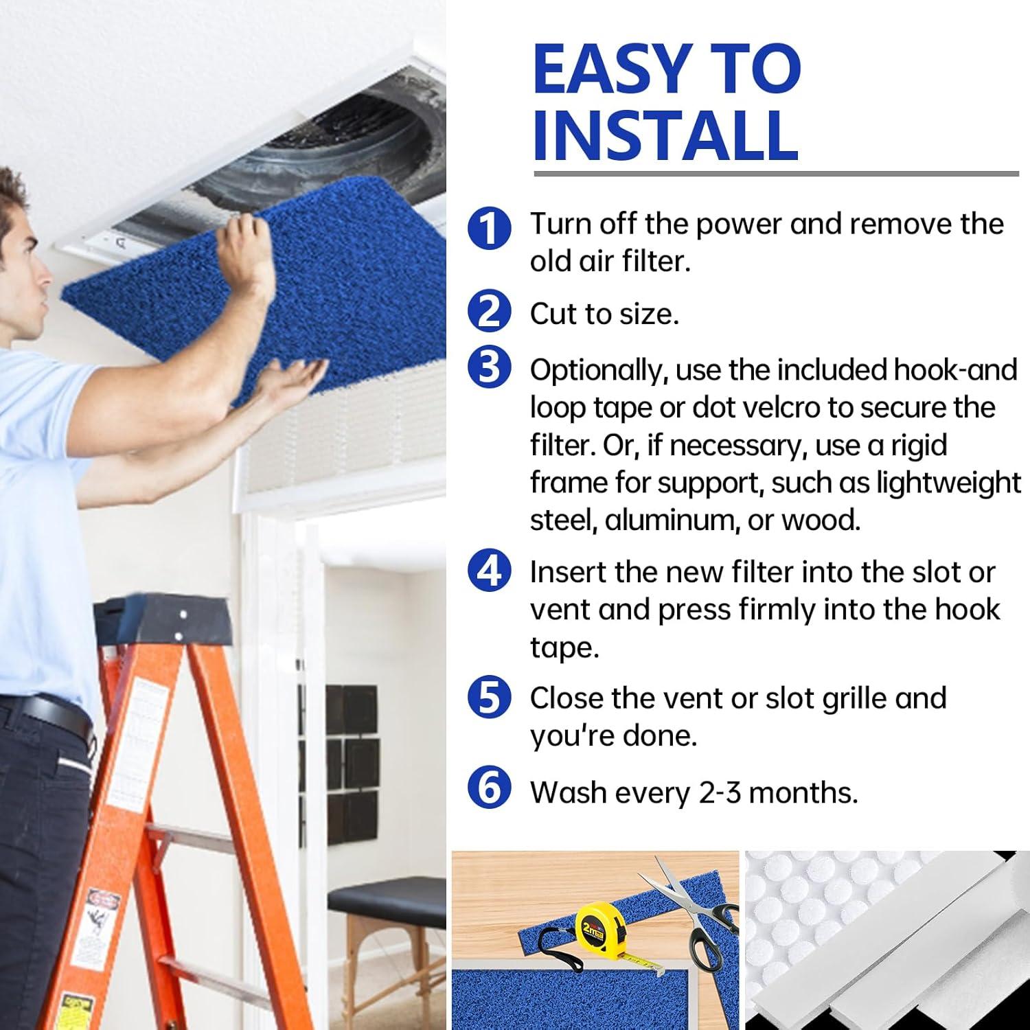 Filtro de Aire Reutilizable Ubeesize 20x30x1.78 cm MERV 6