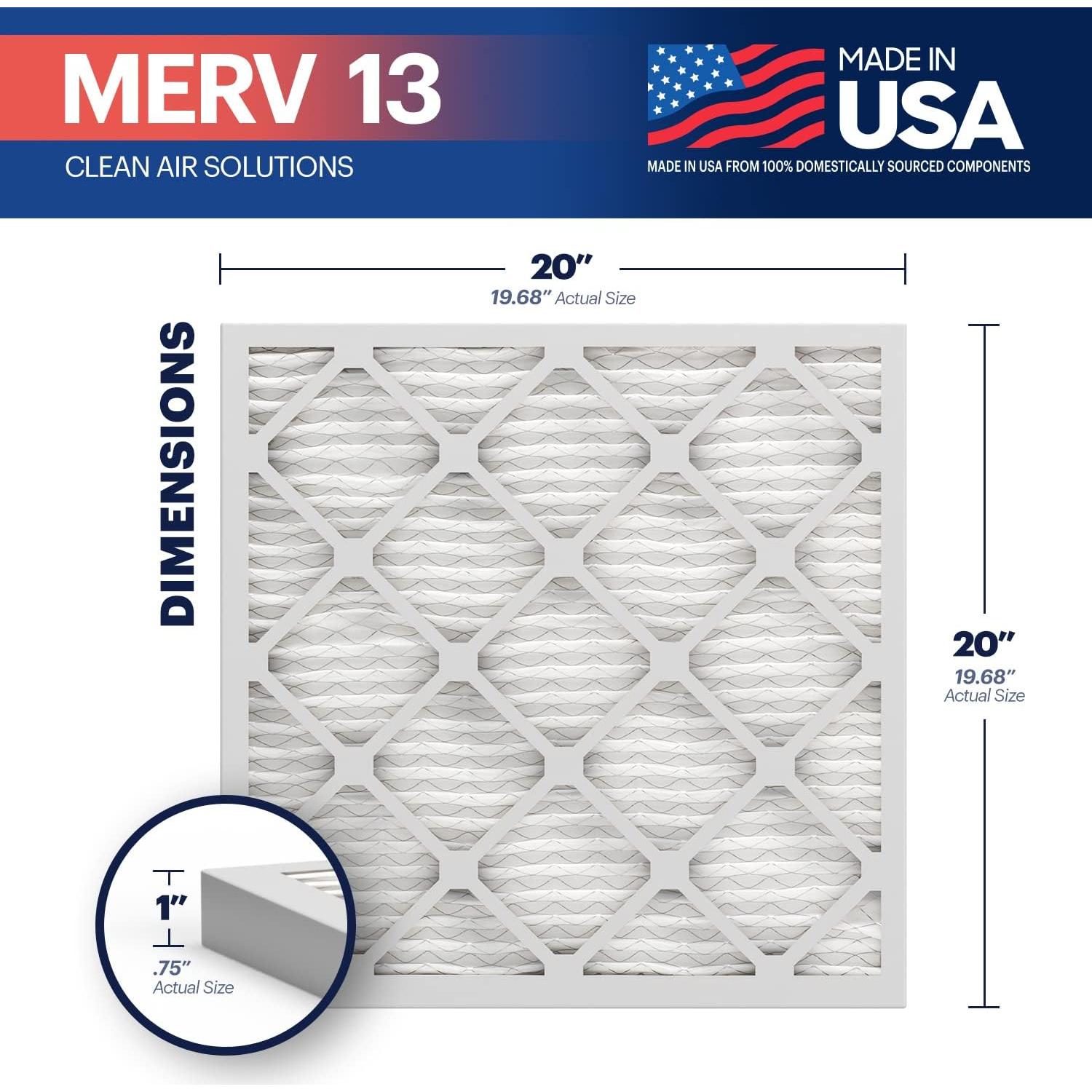 Filtro de Aire BNX MERV 13 20x20x1 (4-Pack) para HVAC