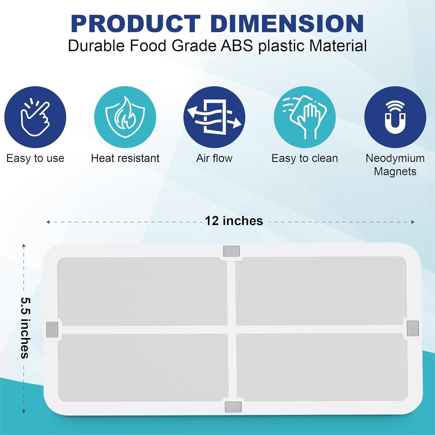 Cubierta de Filtro Magnético Ventilaider 30.5x14 cm - 2 Unidades
