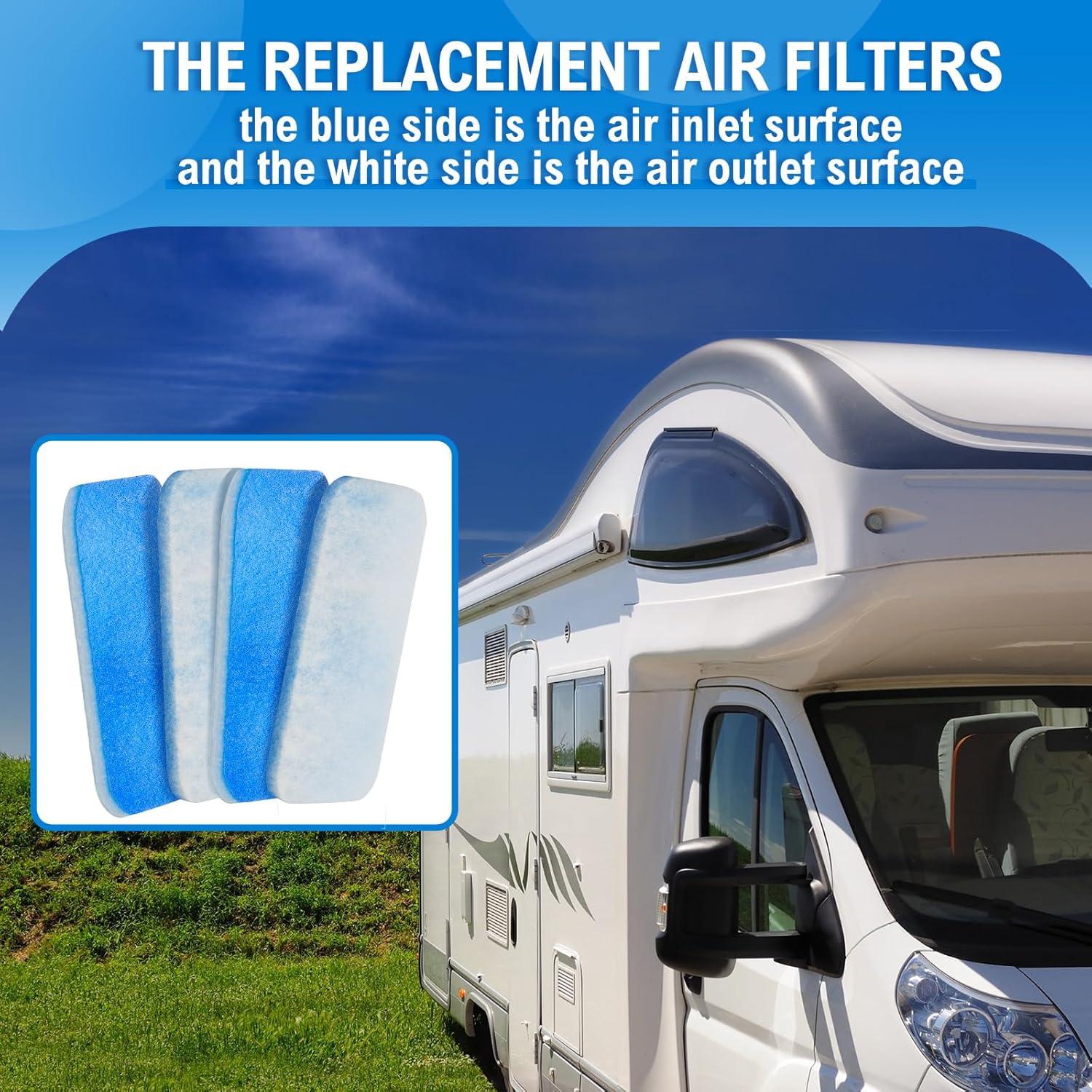 Paquete de 10 Filtros de Aire Ziliny para Aire Acondicionado RV 32.8x14 cm