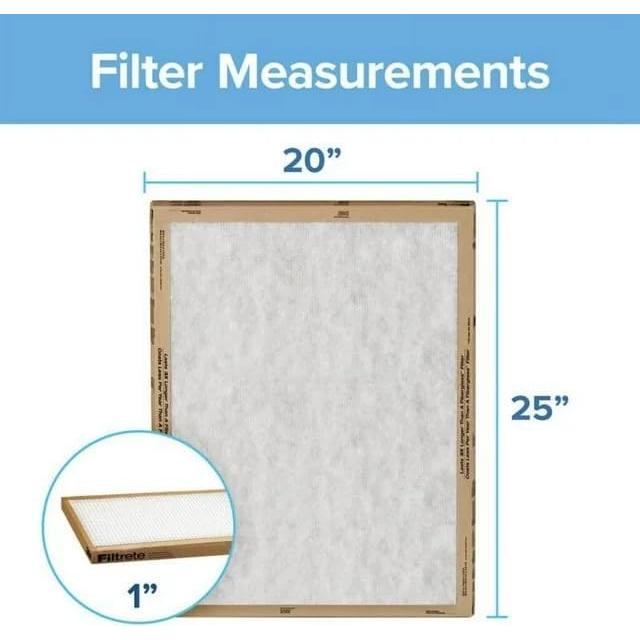 Filtro de Aire Filtrete 20x25x1 MERV 1 - Paquete de 6