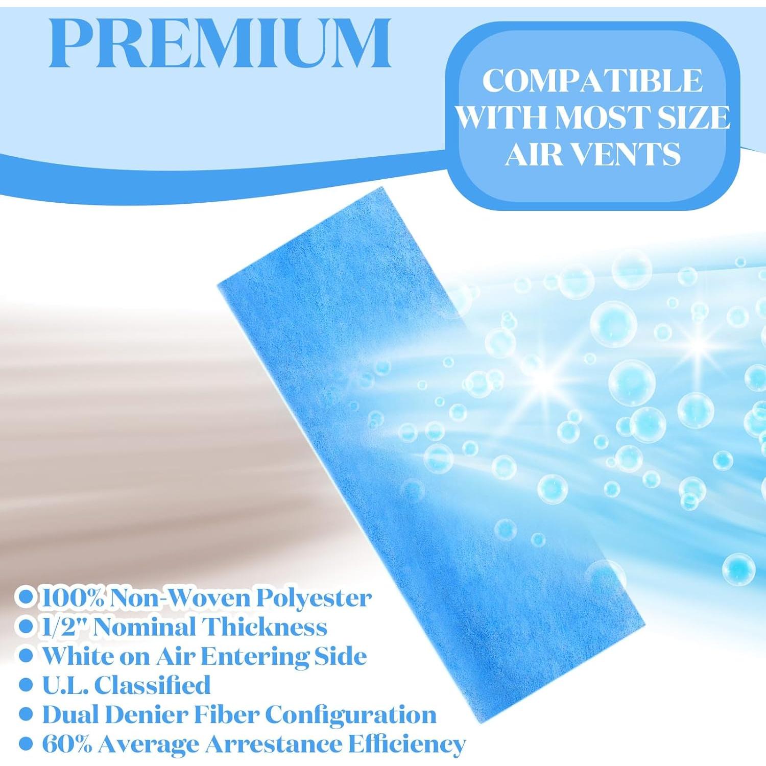 Filtro de Aire Buryeah MERV 8 2 Rollos 90x30 cm para HVAC