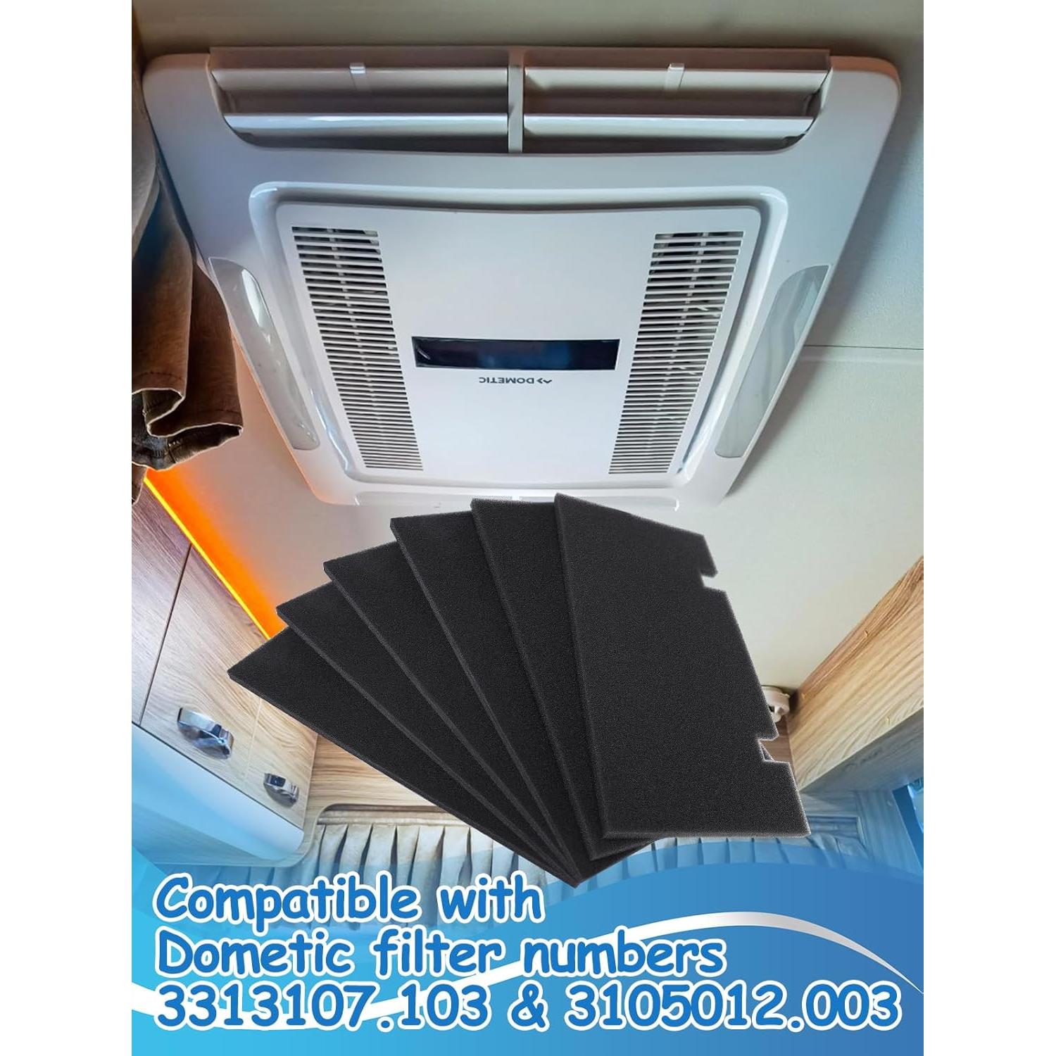 Filtros de Aire Acondicionado RV Acostop - Paquete de 6, 19.05x35.56 cm