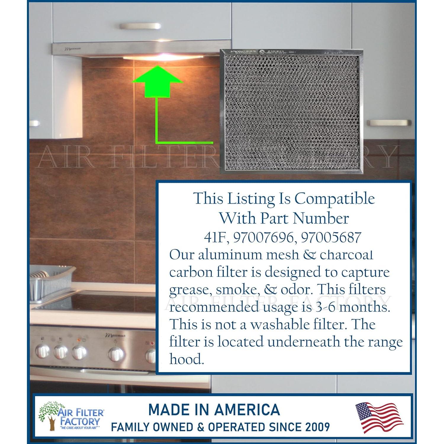 Filtro de Aire Campana Extractora Broan Nutone 41F Carbón Activado