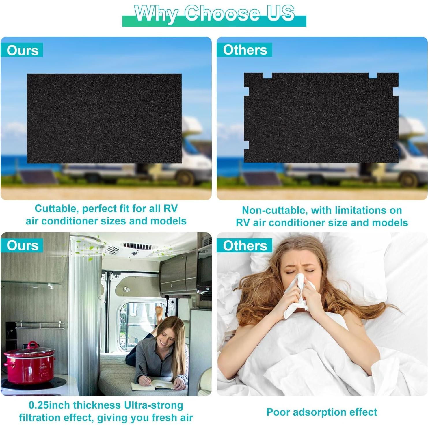 Filtro de Aire Acondicionado RV CCBASEBALL 16x40 cm Cortable