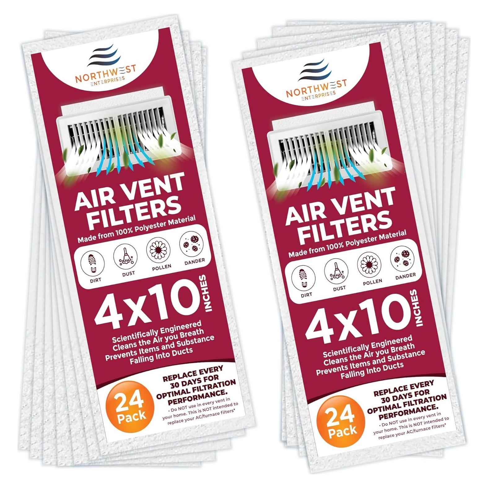 Filtros de Ventilación Northwest Enterprises 48 Unidades 10x25 cm