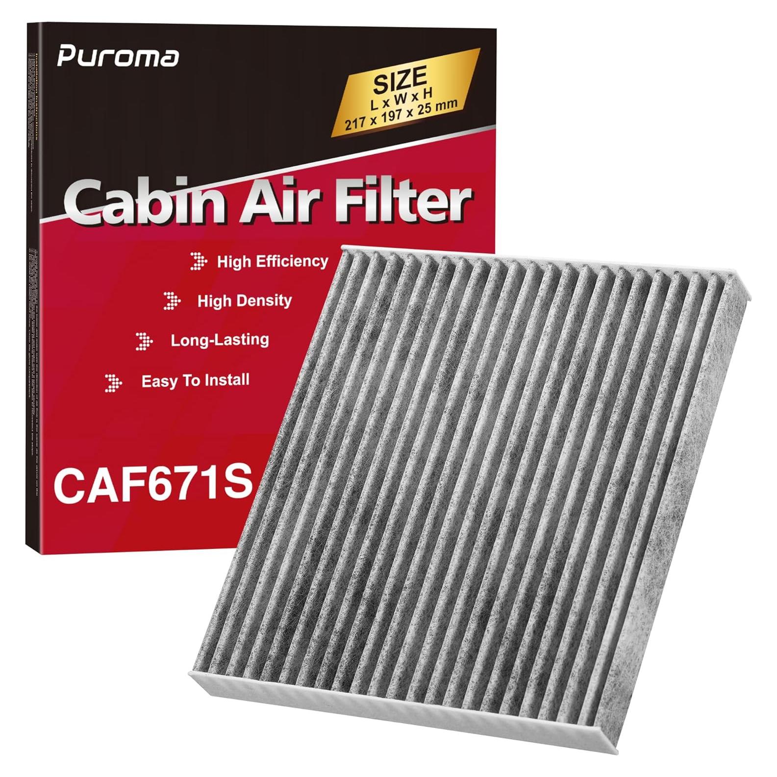 Filtro de Aire de Cabina Puroma CAF671S para Jeep y Mazda