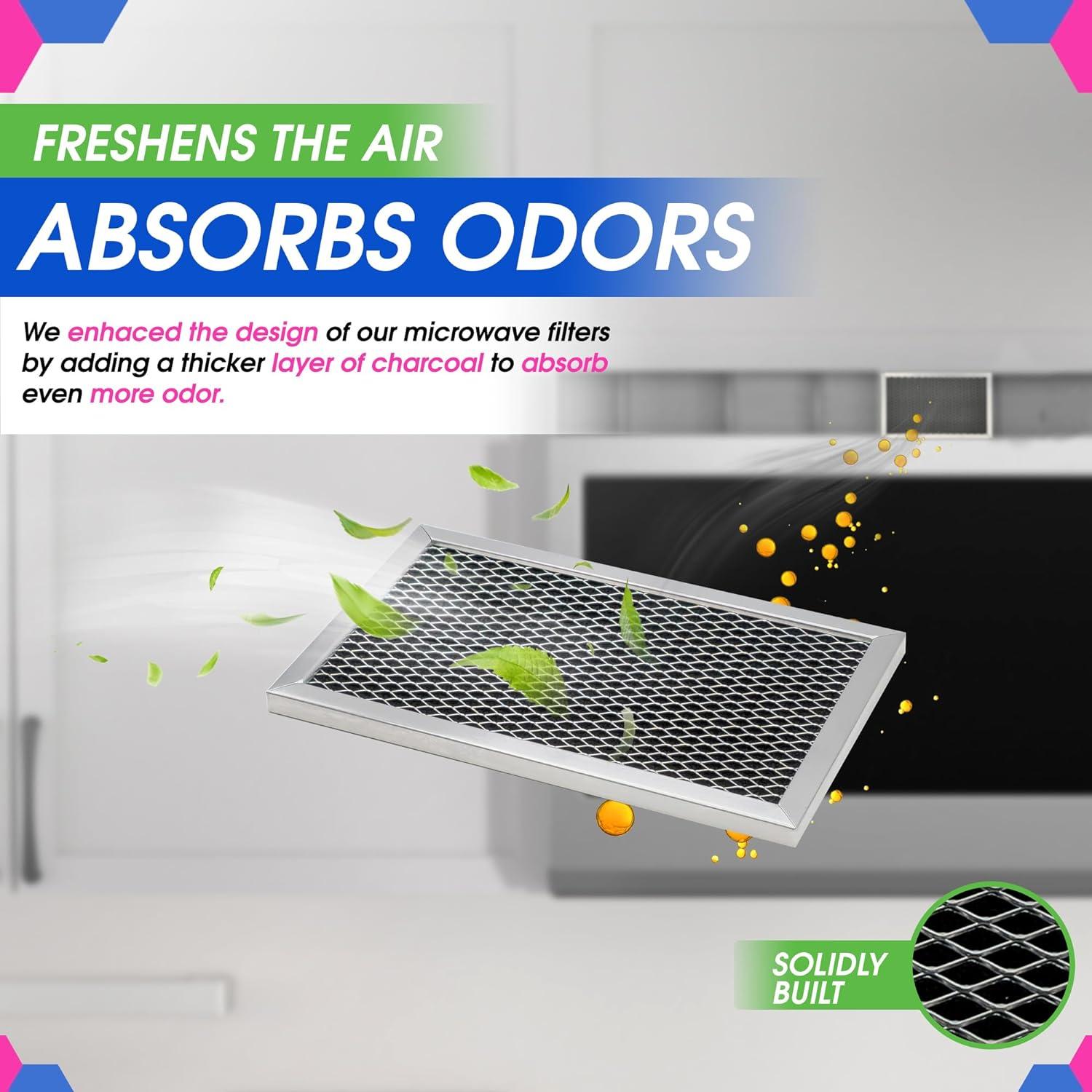 Filtro de Carbón GE JX81C 19.5 x 12.3 cm para Microondas - 2 Pack