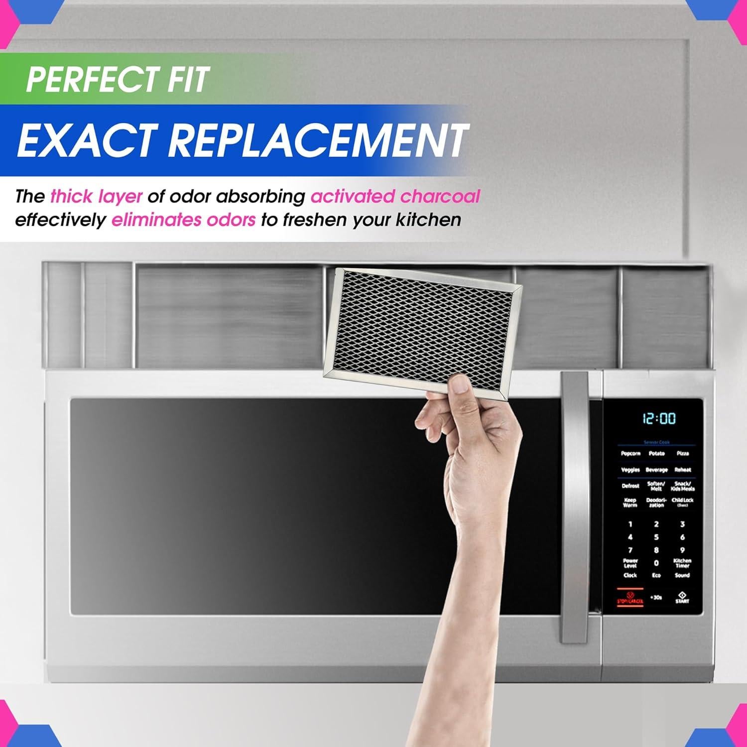 Filtro de Carbón GE JX81C 19.5 x 12.3 cm para Microondas - 2 Pack