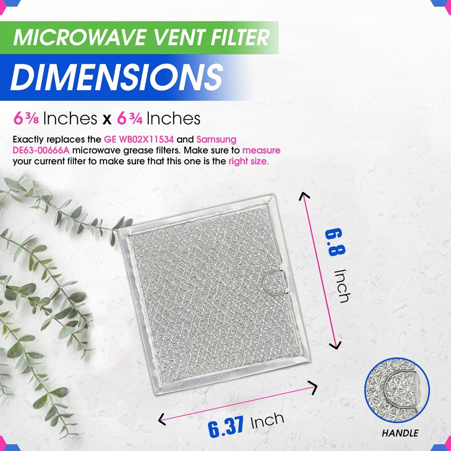 Filtro de Grasa de Microondas Bagean 17.27x16.13 cm 2-Pack