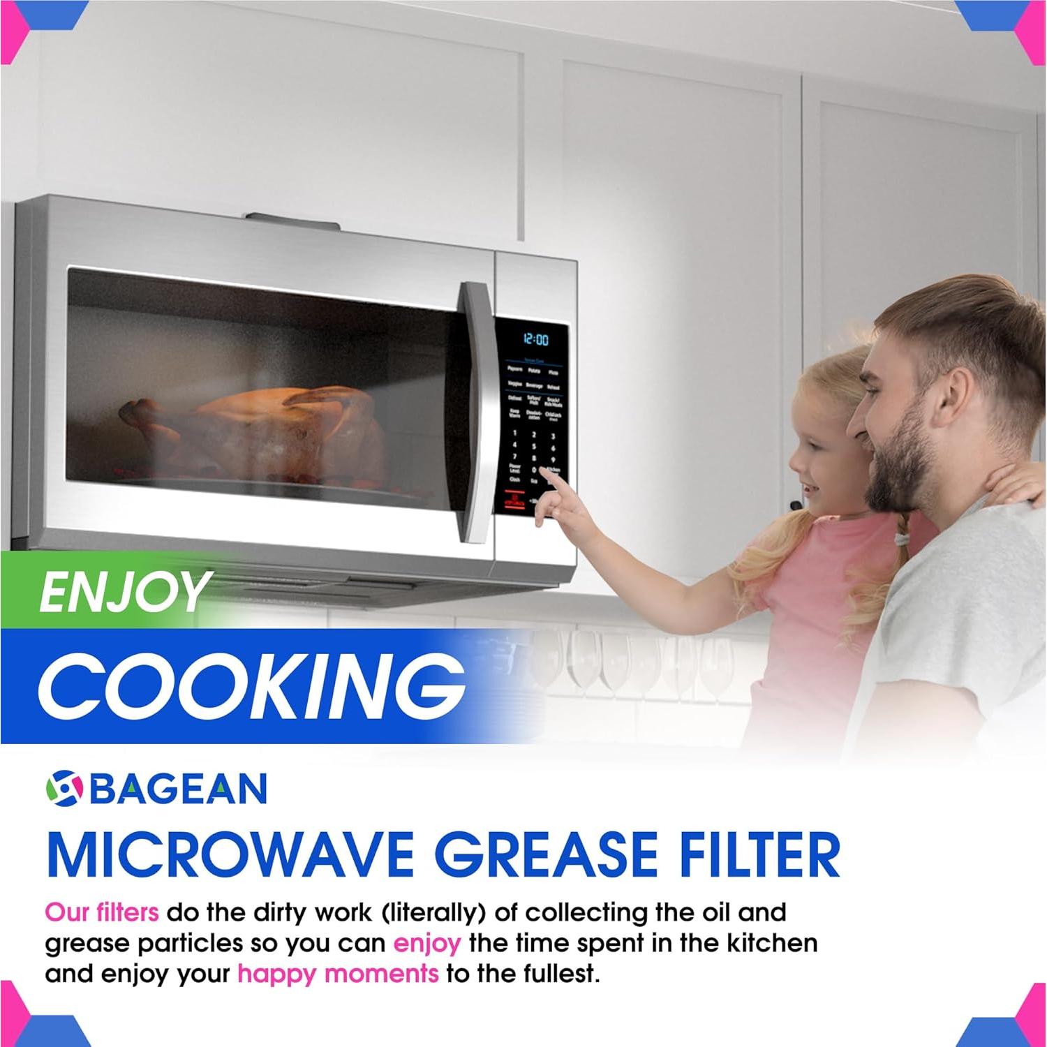 Filtro de Grasa de Microondas Bagean 17.27x16.13 cm 2-Pack