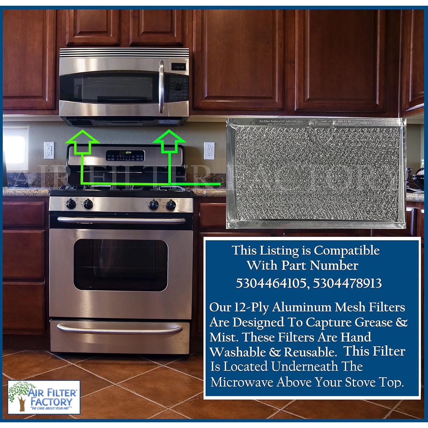 Filtro de Grasa para Microondas Fábrica 5304464105 Paquete de 2