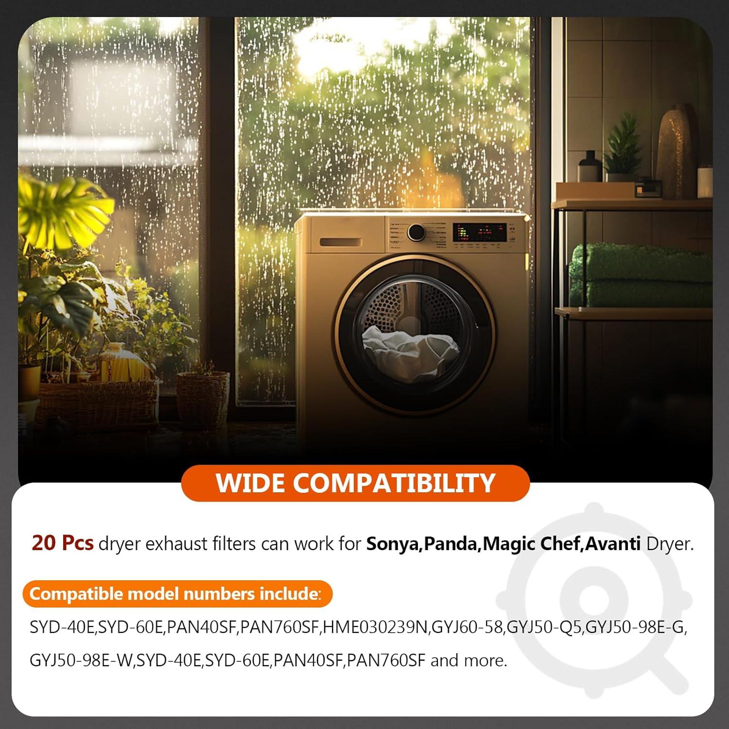 Filtros de Secadora Beaquicy 20 Piezas para Panda y Magic Chef