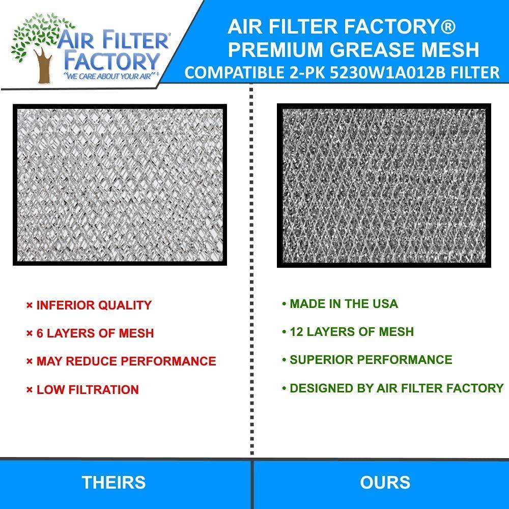 Filtro de Grasa de Aluminio 12 Capas Air Filter Factory 5230W1A012B