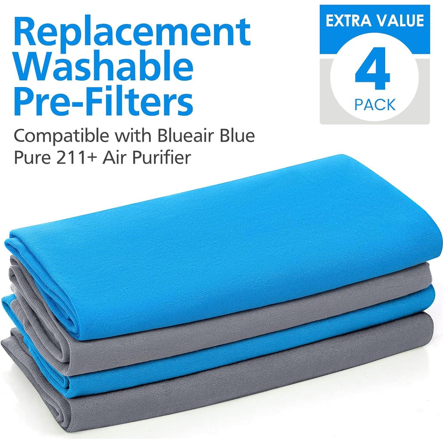 Filtros Prelavables Cabiclean para Purificador Blueair 211+ - 4 Piezas