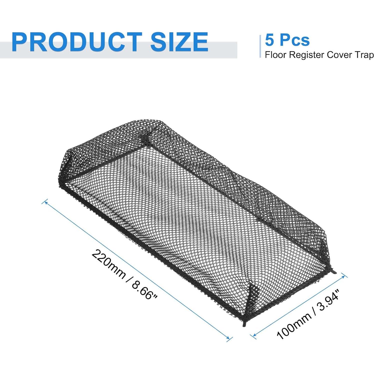 Filtro de Ventilación de Piso uxcell 5 Piezas 10x20 cm Negro