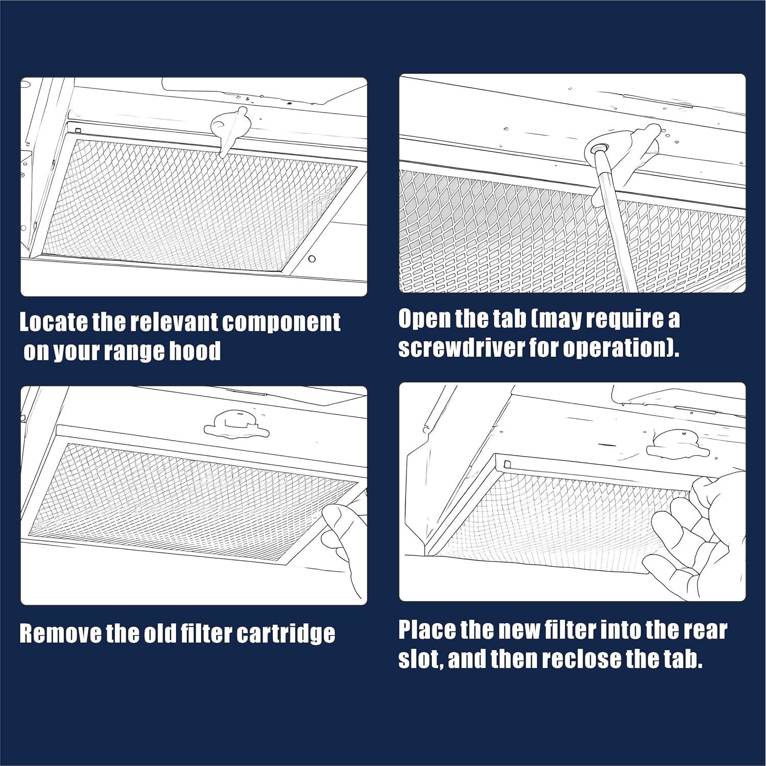 Filtro de Campana de Cocina SUBSTIGO 97007696 Malla y Carbón