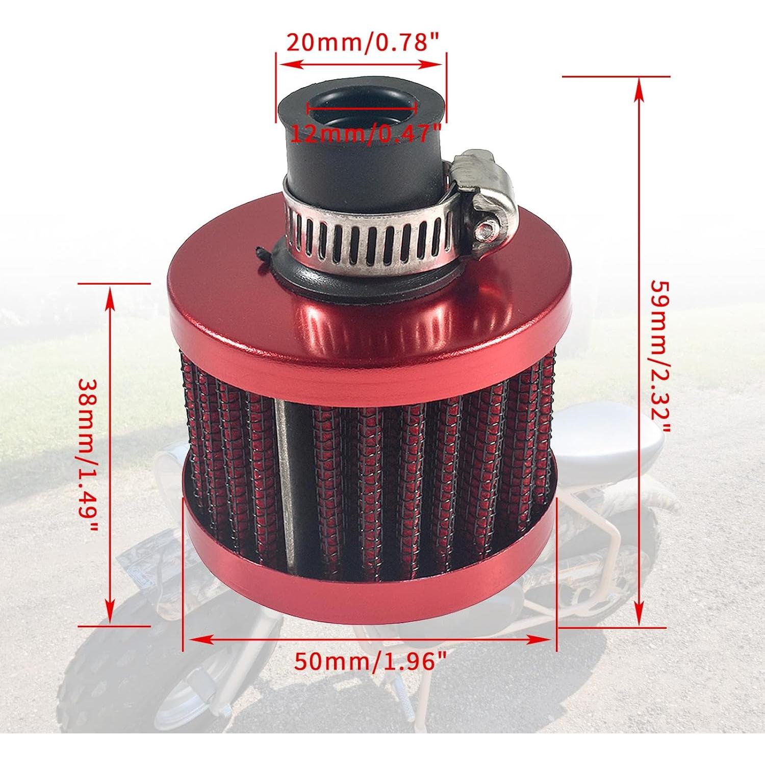 Filtro de aire rojo GOIRTUTSS para motores 5.5/6.5HP