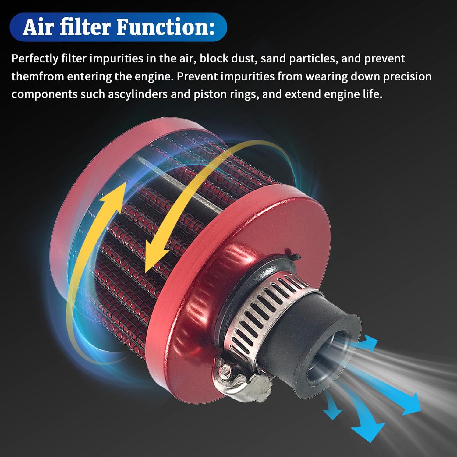 Filtro de aire rojo GOIRTUTSS para motores 5.5/6.5HP