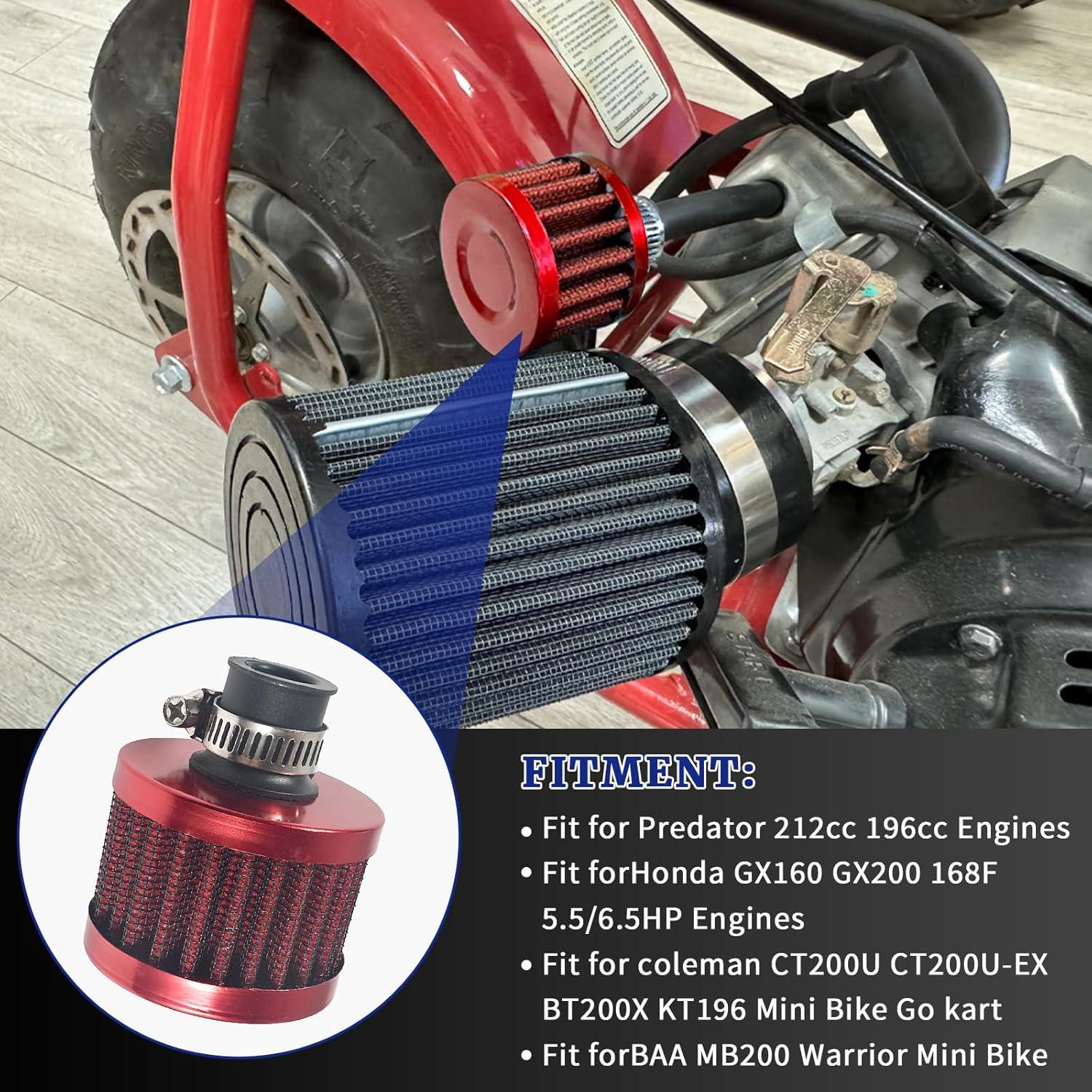 Filtro de aire rojo GOIRTUTSS para motores 5.5/6.5HP